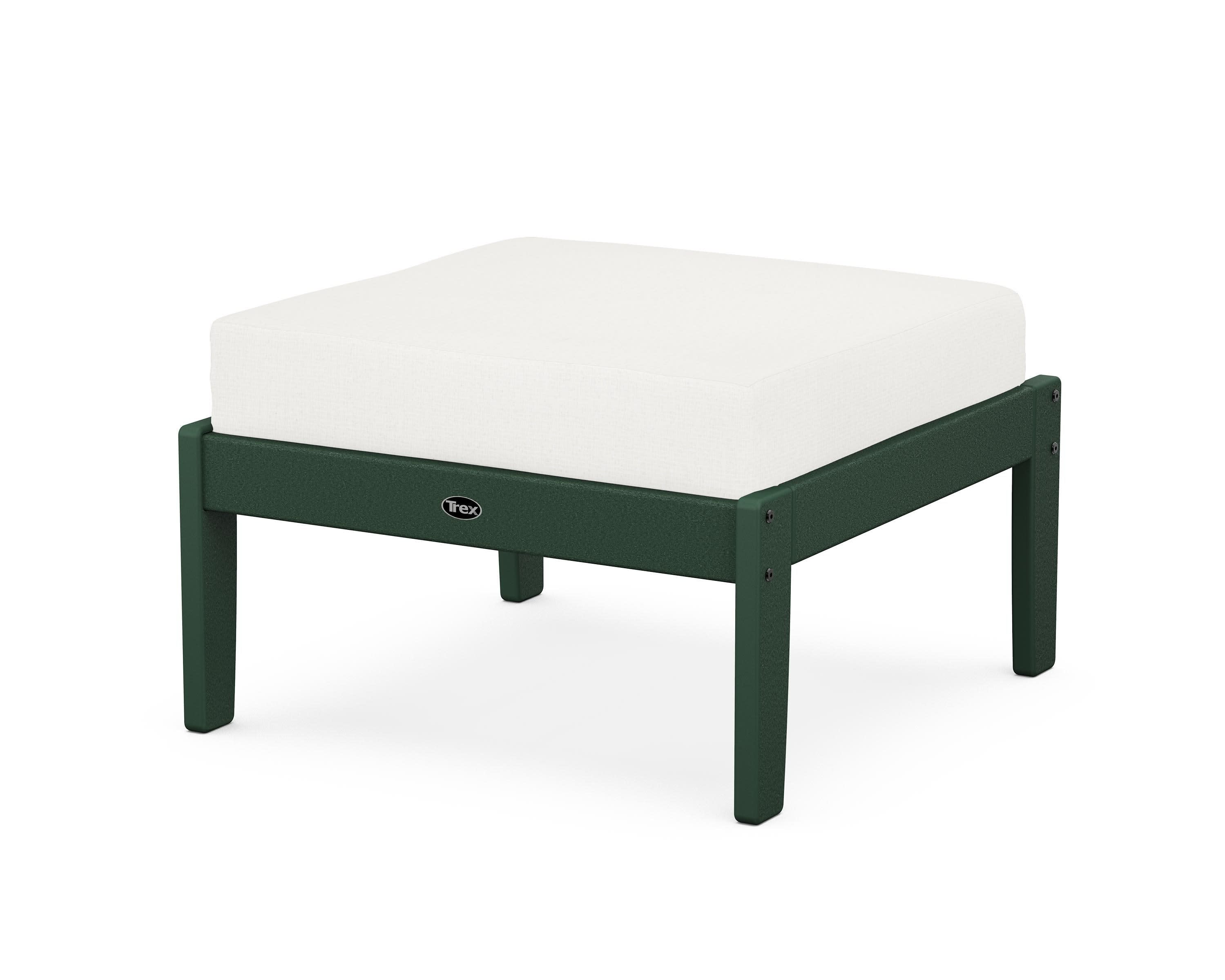 Yacht Club Deep Seating Ottoman in Rainforest Canopy / Natural Linen