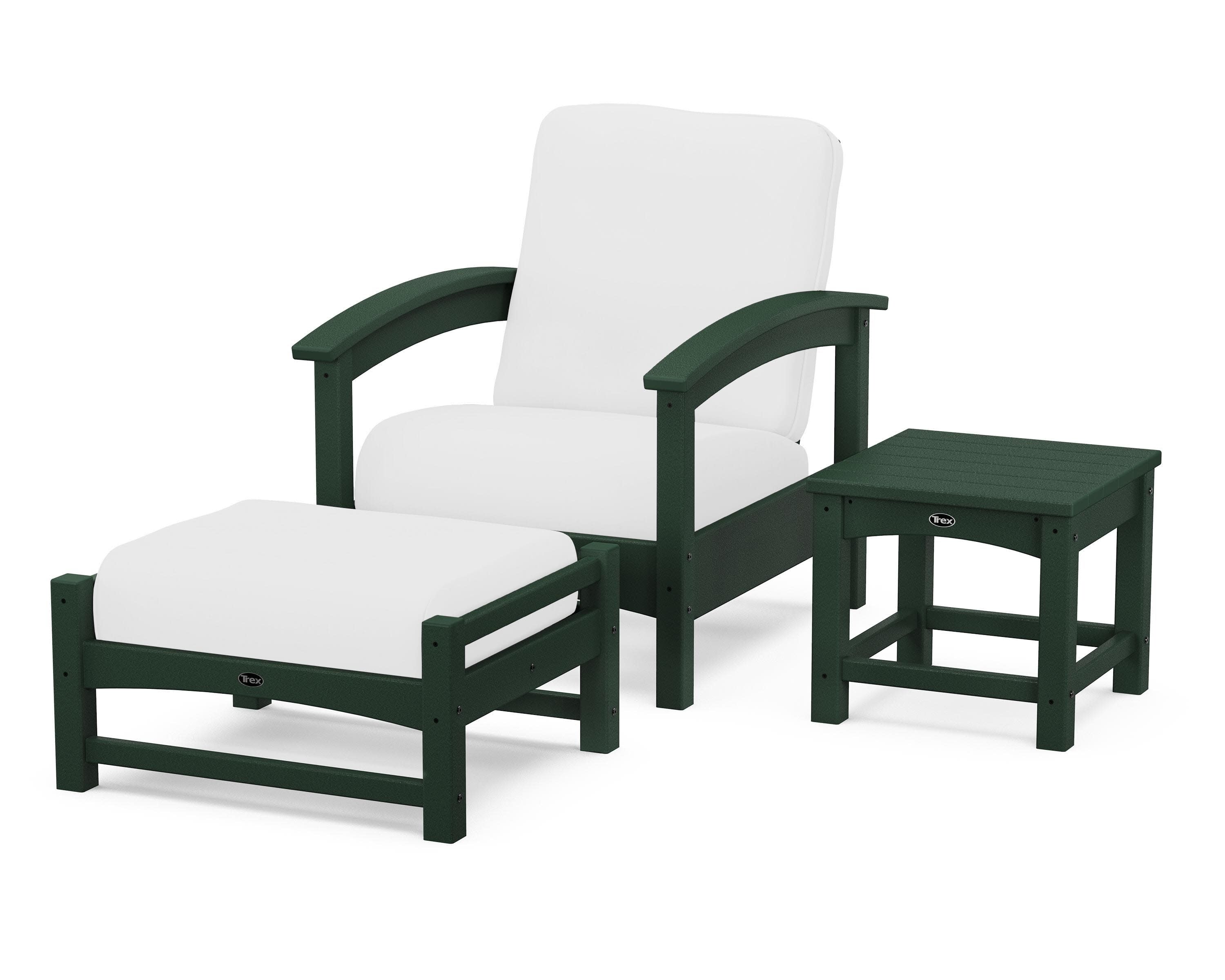Rockport 3-Piece Deep Seating Set in Rainforest Canopy / Natural