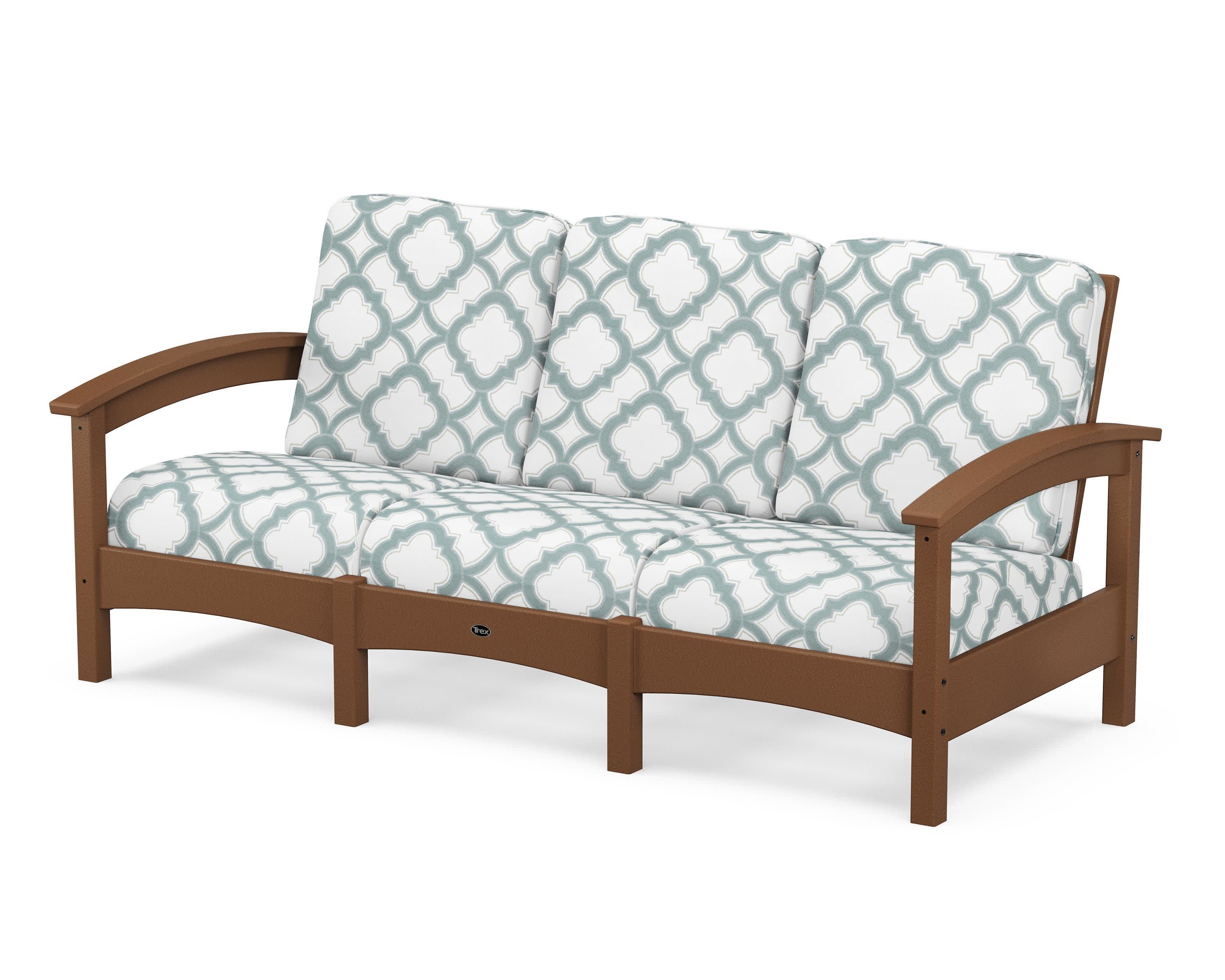 Rockport Club Sofa in Tree House / Trellis Glacier Spa