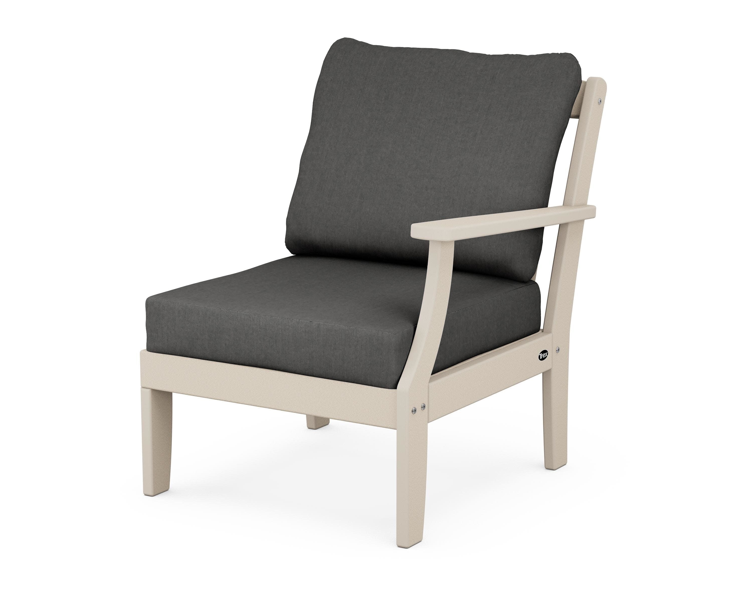 Yacht Club Modular Right Arm Chair in Sand Castle / Spectrum Carbon