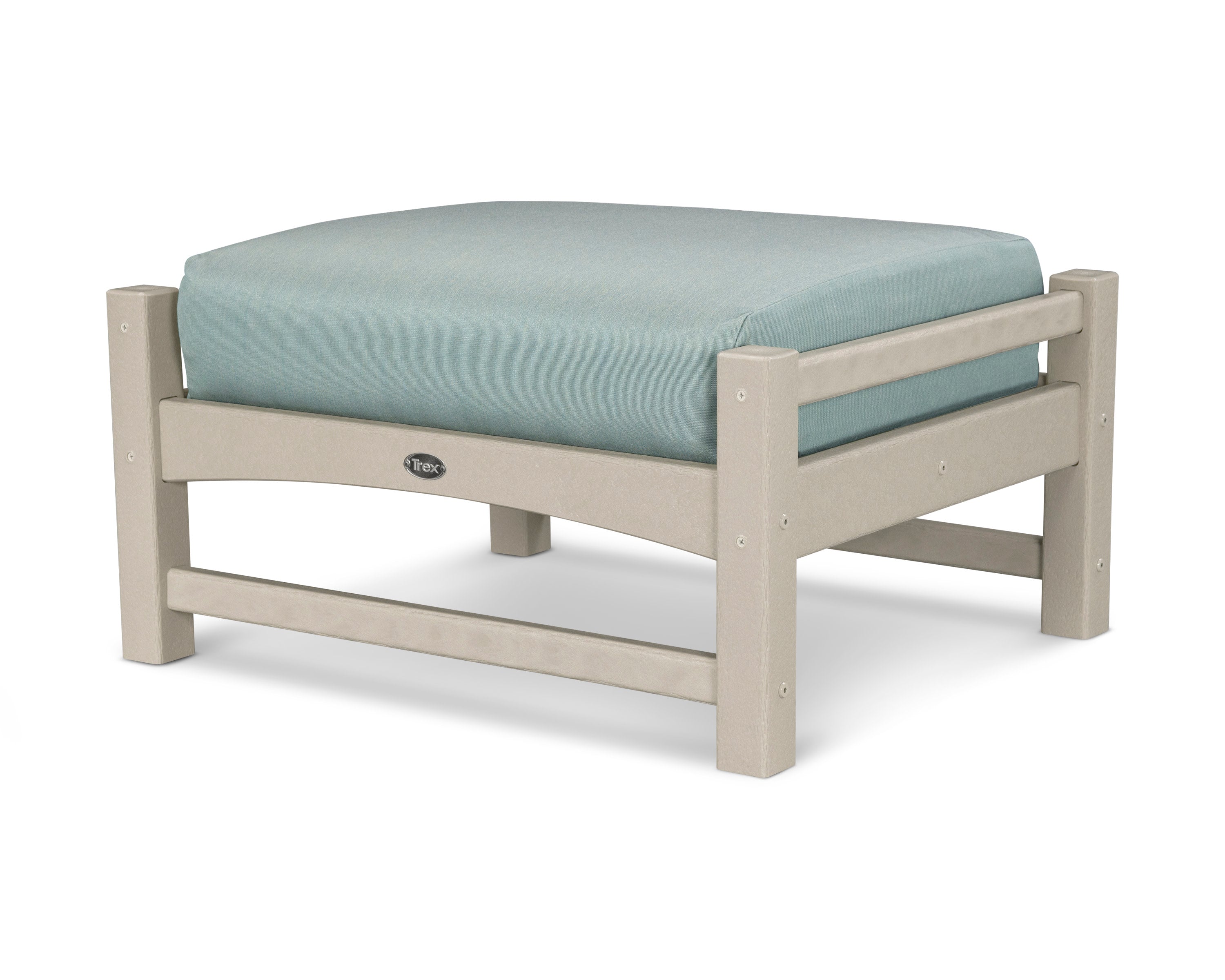 Rockport Club Ottoman in Sand Castle / Spa