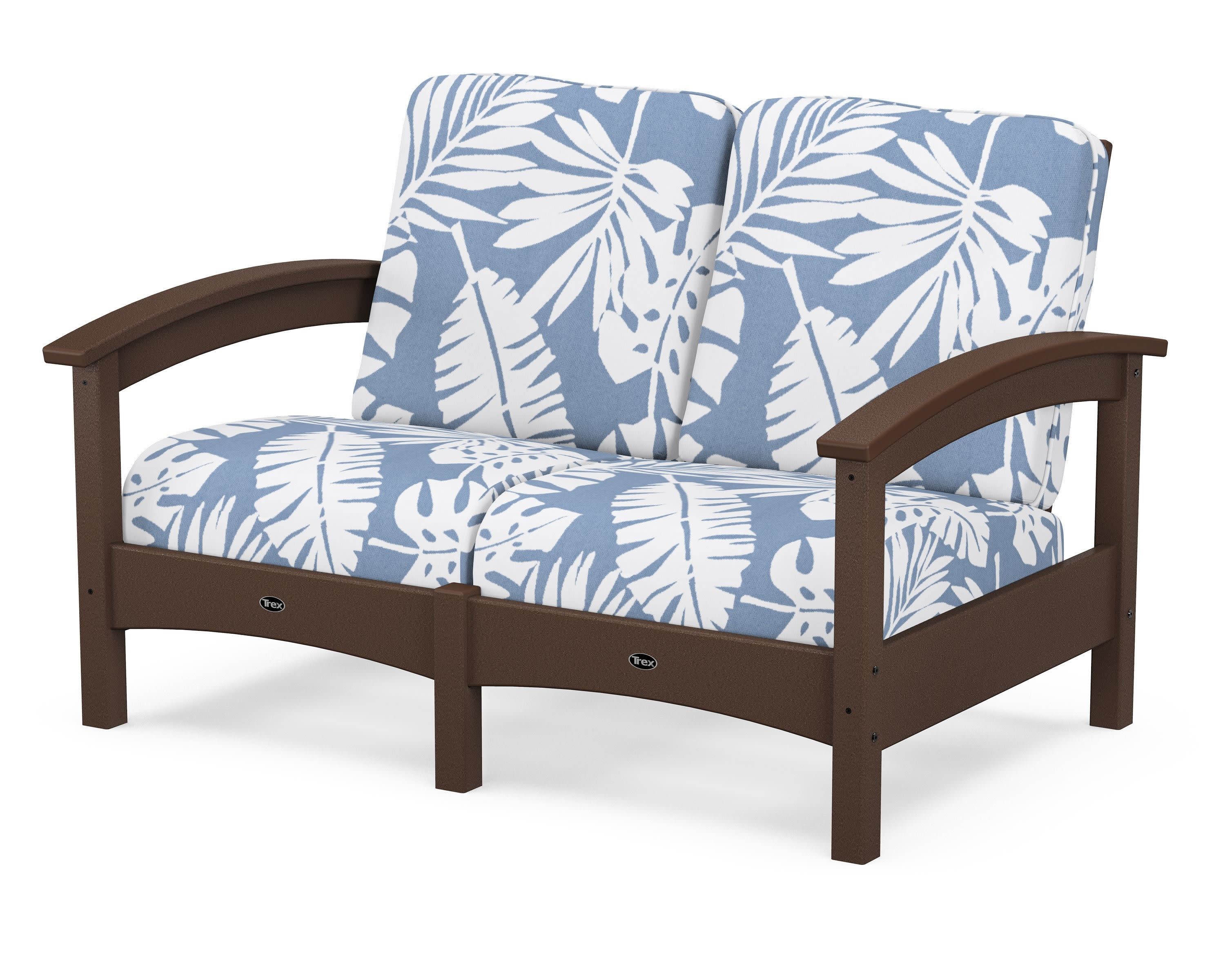 Rockport Club Loveseat in Vintage Lantern / Leaf Sky Blue