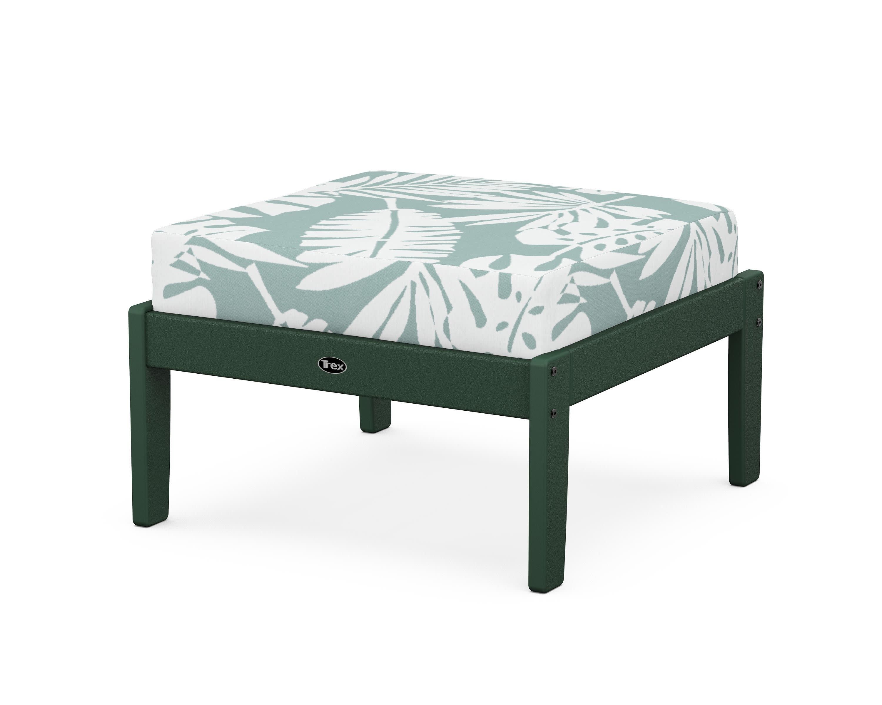 Yacht Club Deep Seating Ottoman in Rainforest Canopy / Leaf Glacier Spa