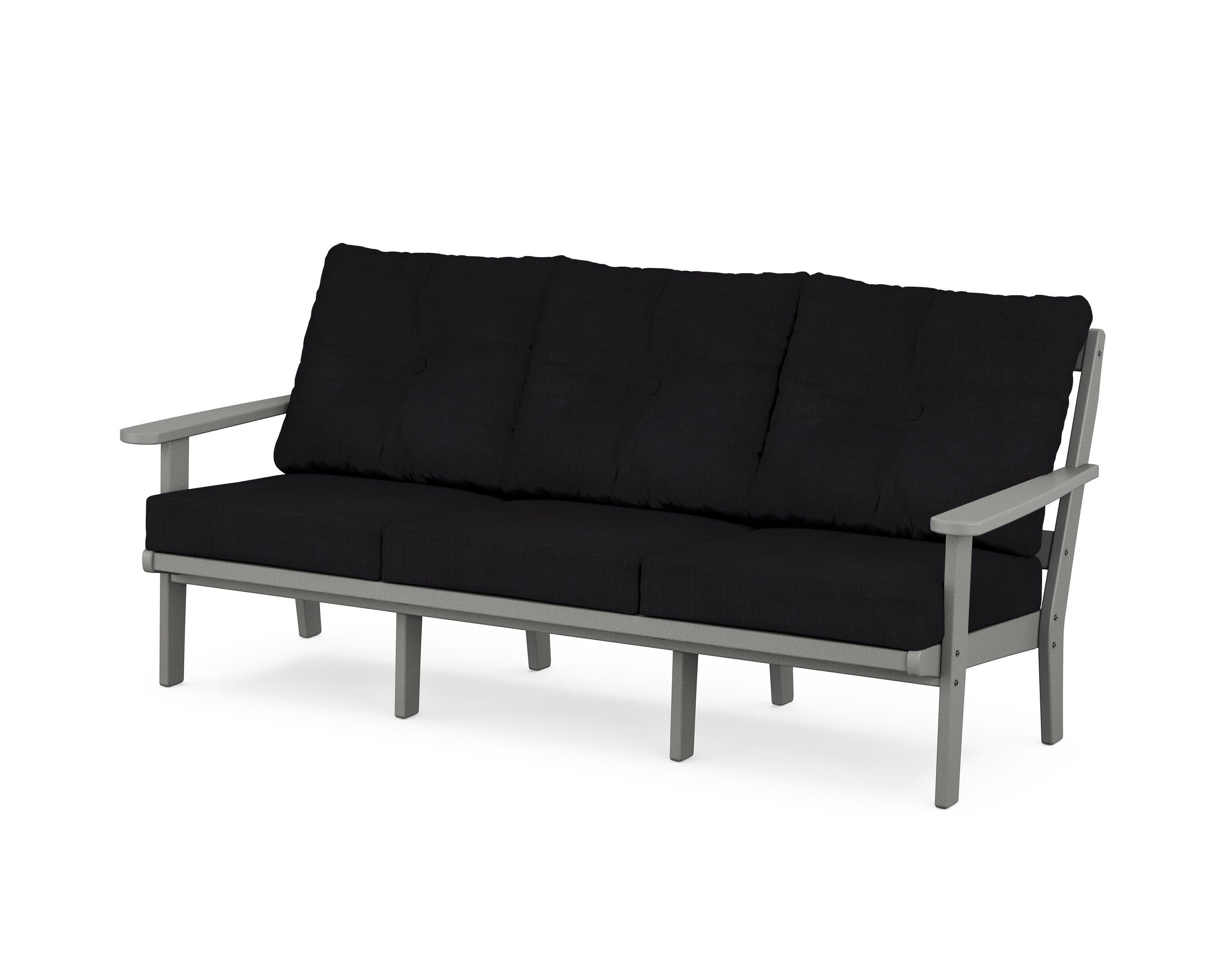 Cape Cod Deep Seating Sofa in Stepping Stone / Midnight Linen