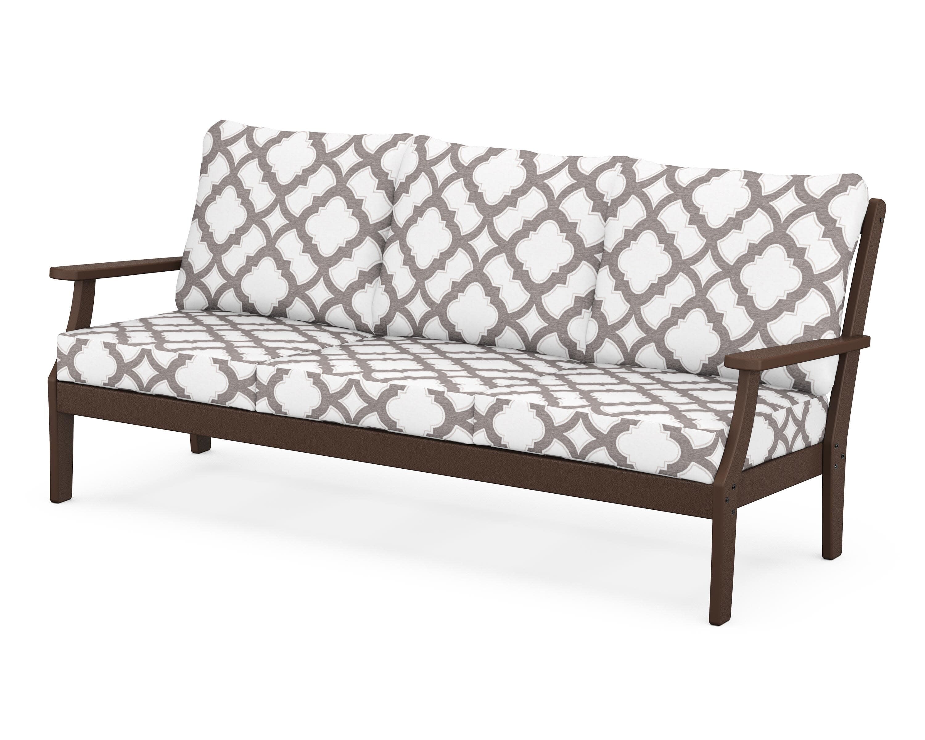 Yacht Club Deep Seating Sofa in Vintage Lantern / Trellis Grey Mist