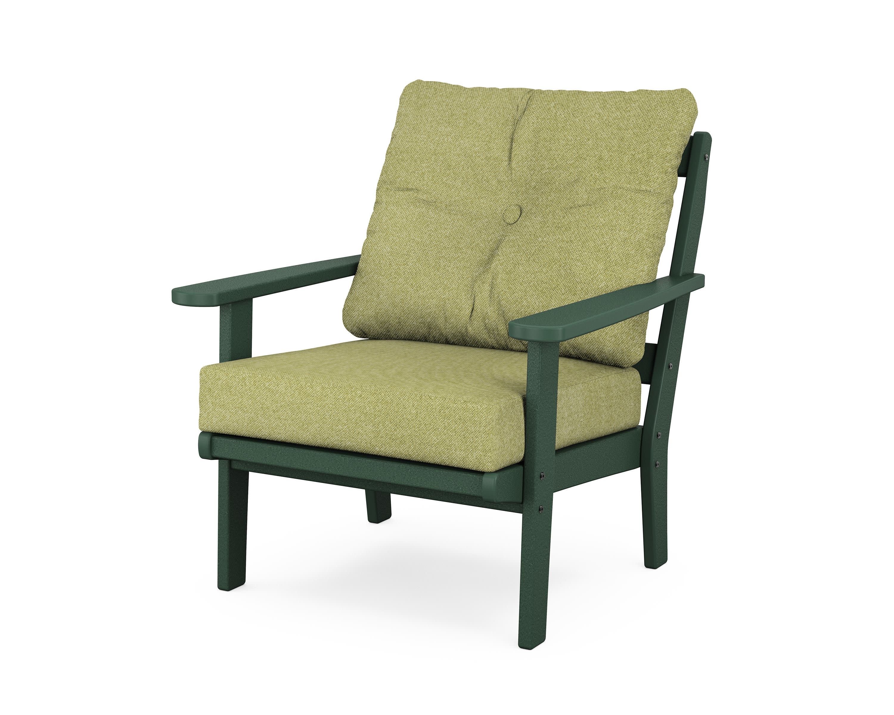 Cape Cod Deep Seating Chair in Rainforest Canopy / Chartreuse Boucle