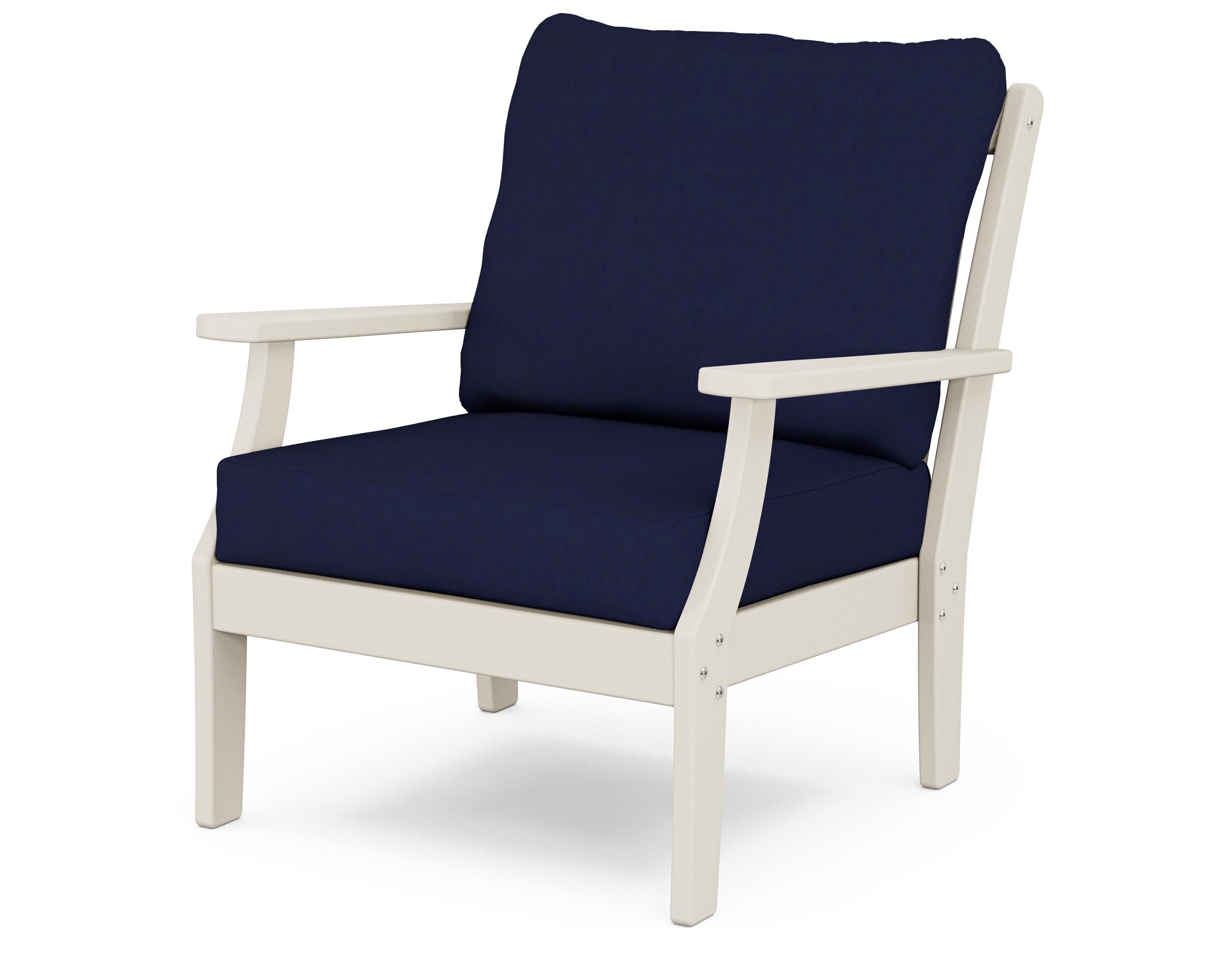 Yacht Club Deep Seating Chair in Sand Castle / Navy
