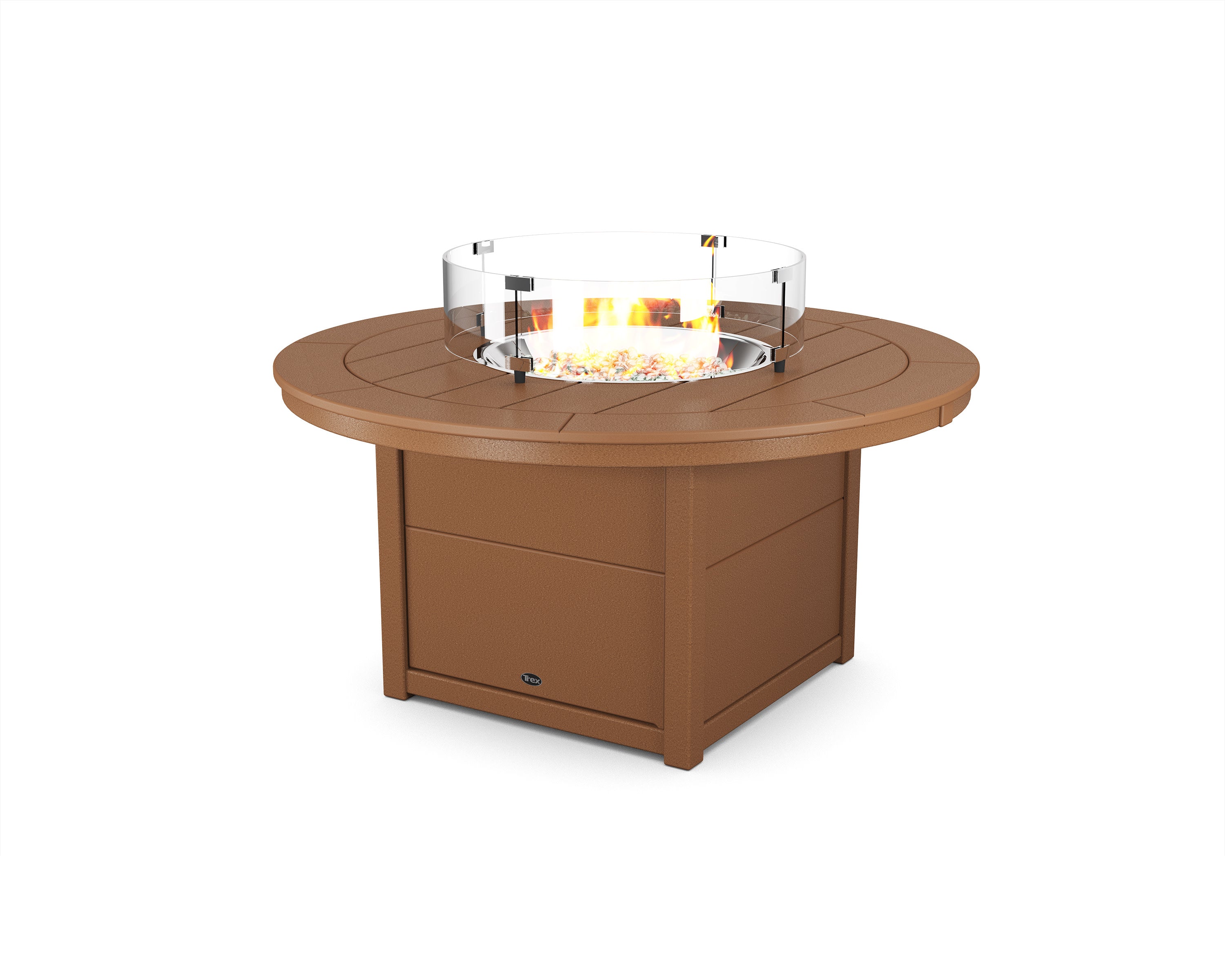 Trex Round 48 Fire Pit Table in Tree House