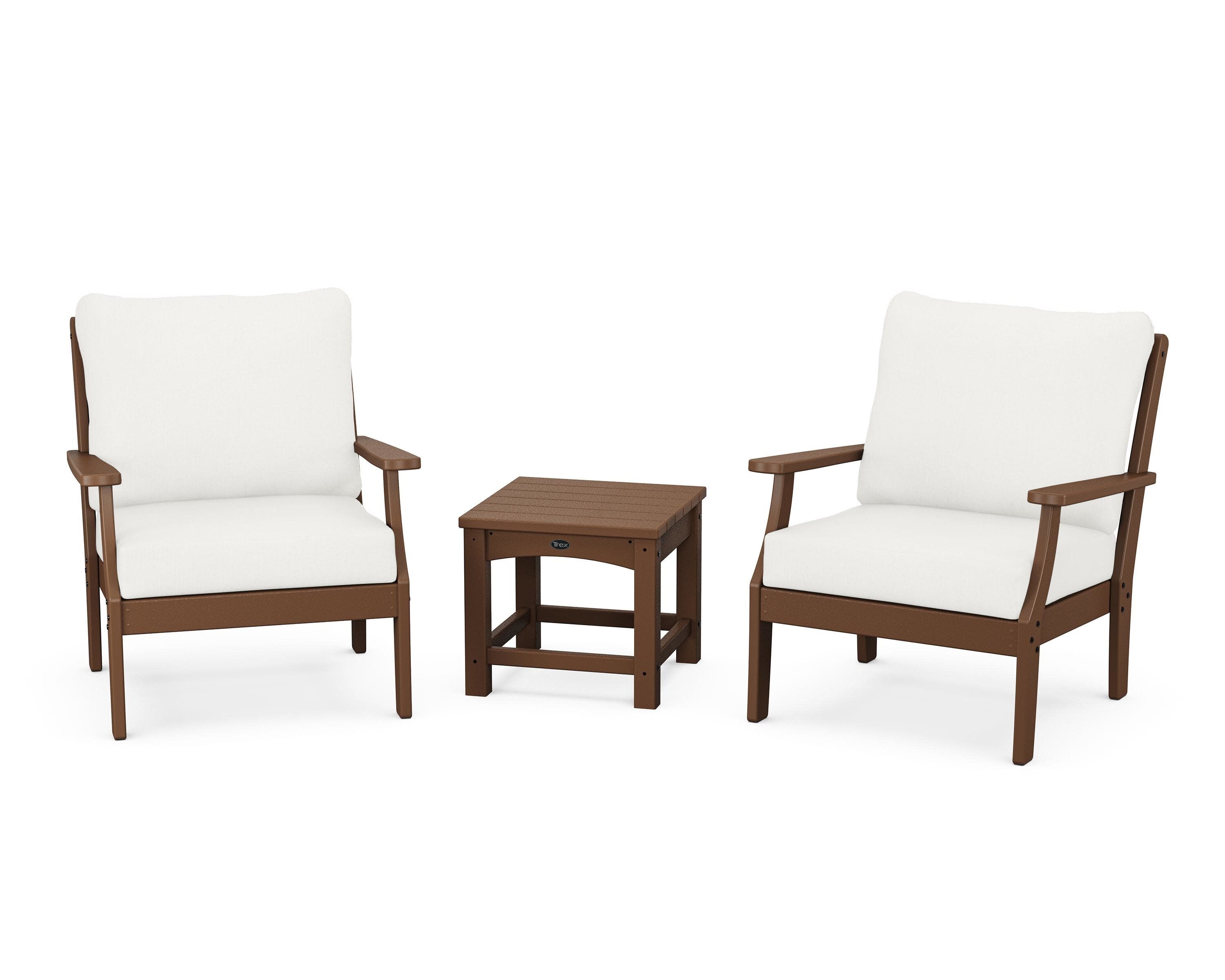 Yacht Club 3-Piece Deep Seating Set in Tree House / Natural Linen