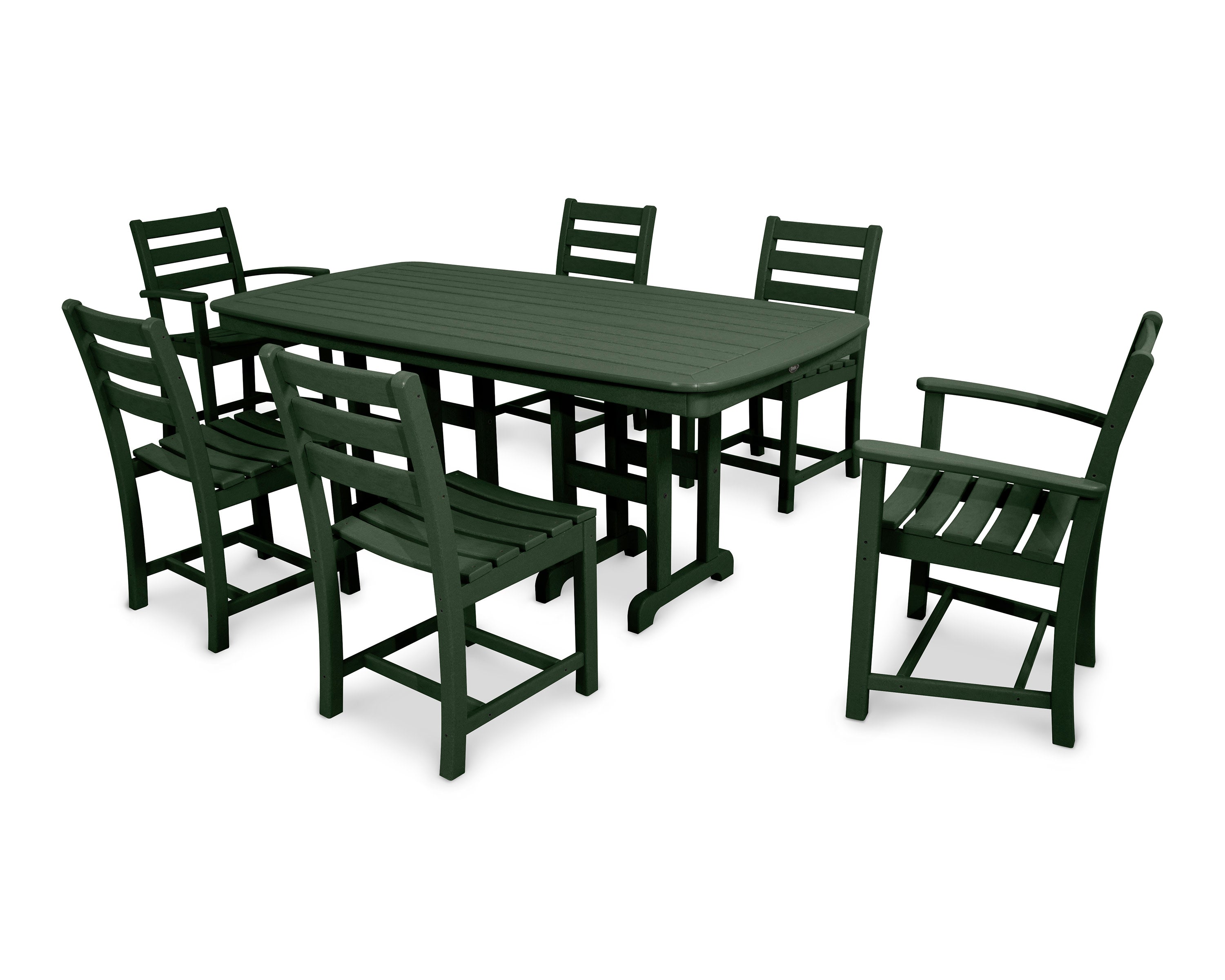 Monterey Bay 7-Piece Dining Set in Rainforest Canopy
