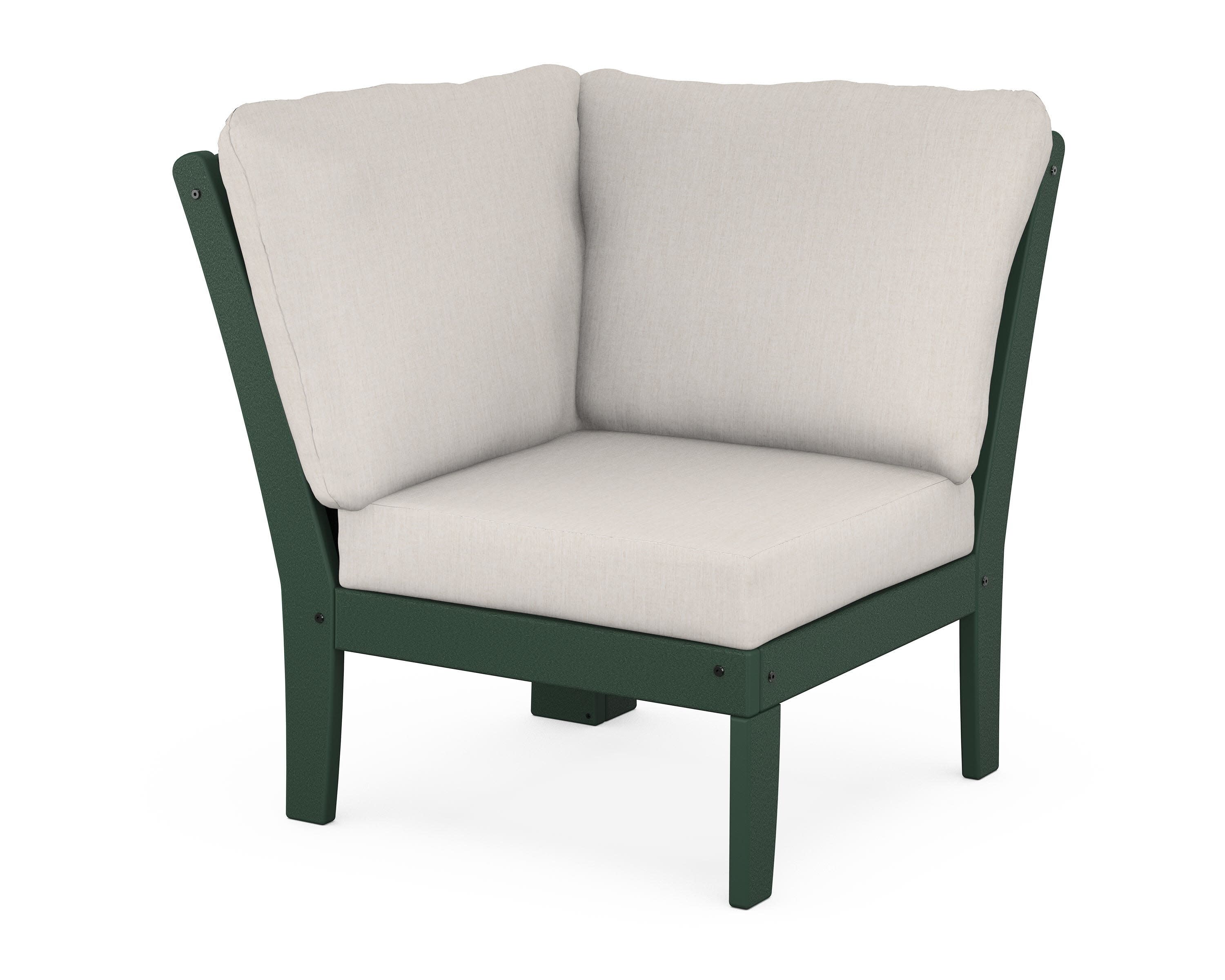 Yacht Club Modular Corner Chair in Rainforest Canopy / Cast Ash