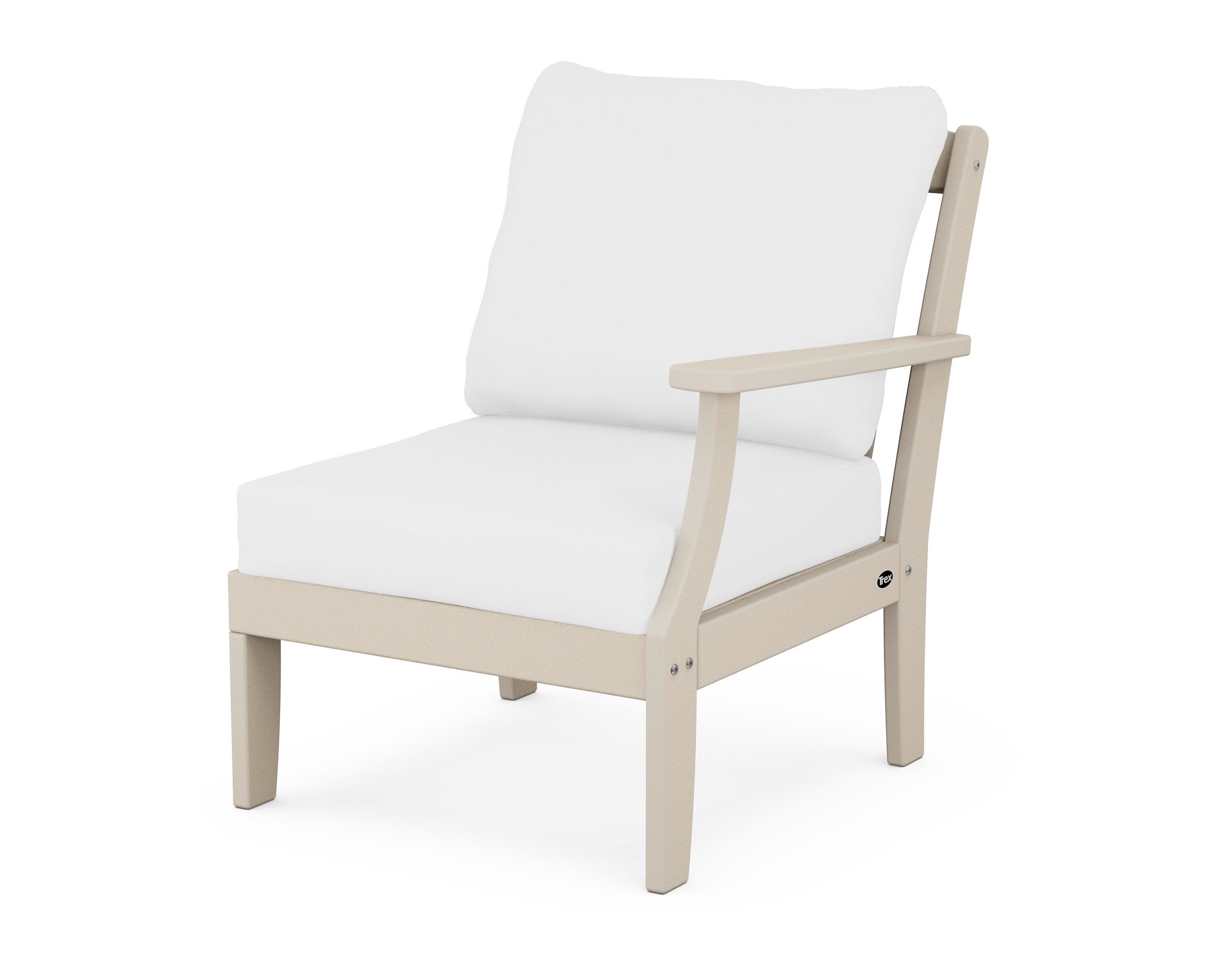 Yacht Club Modular Right Arm Chair in Sand Castle / Natural