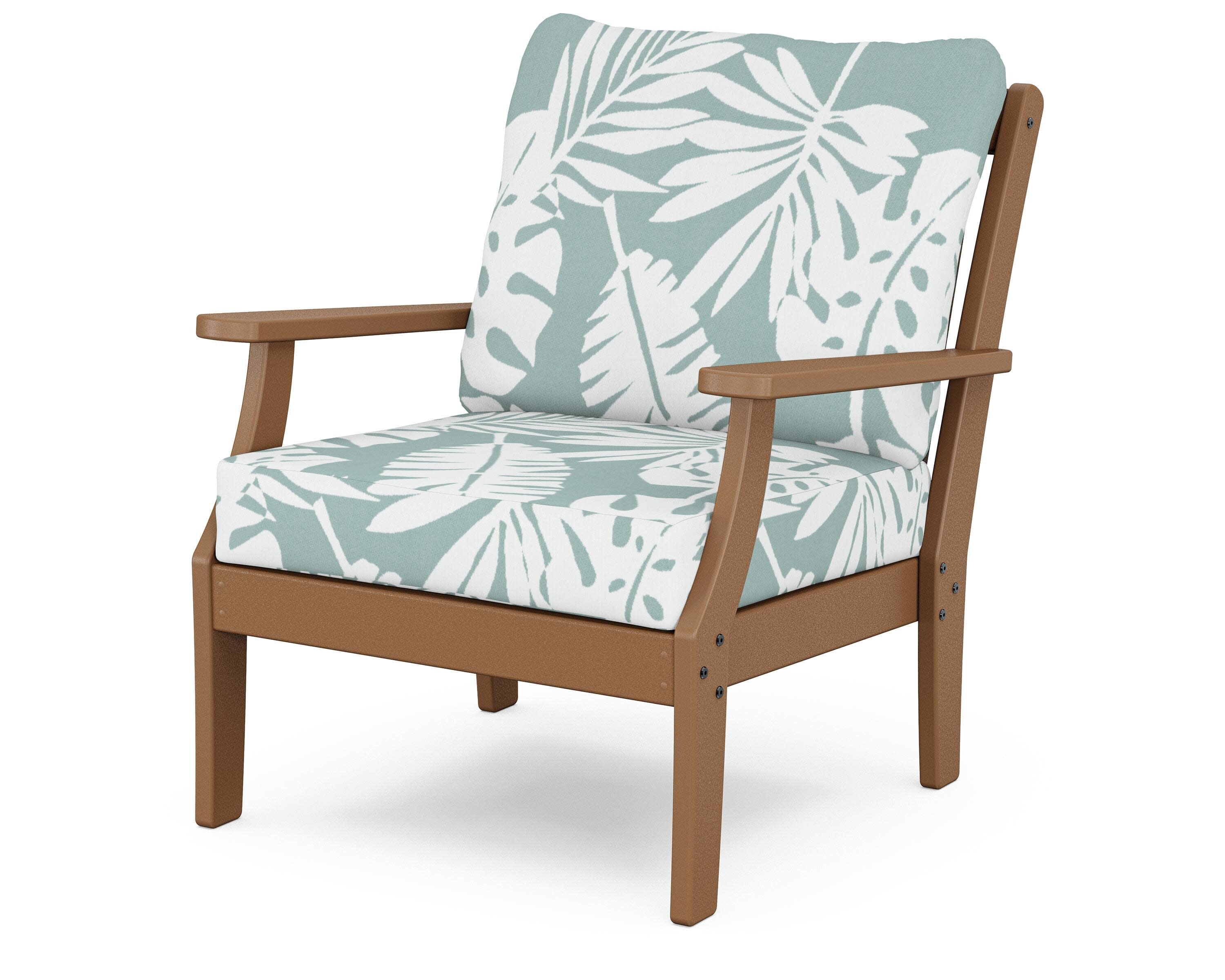 Yacht Club Deep Seating Chair in Tree House / Leaf Glacier Spa