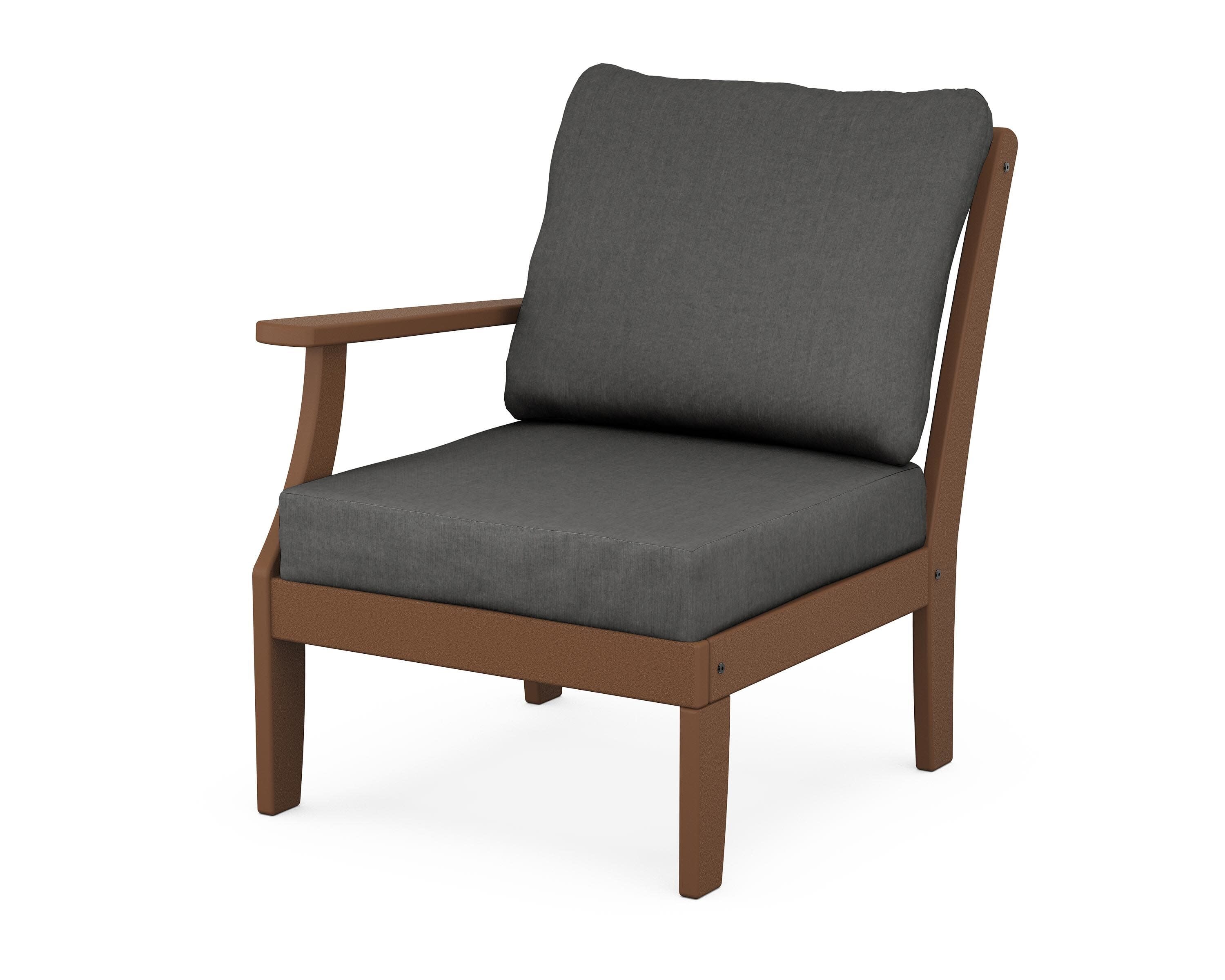 Yacht Club Modular Left Arm Chair in Tree House / Spectrum Carbon