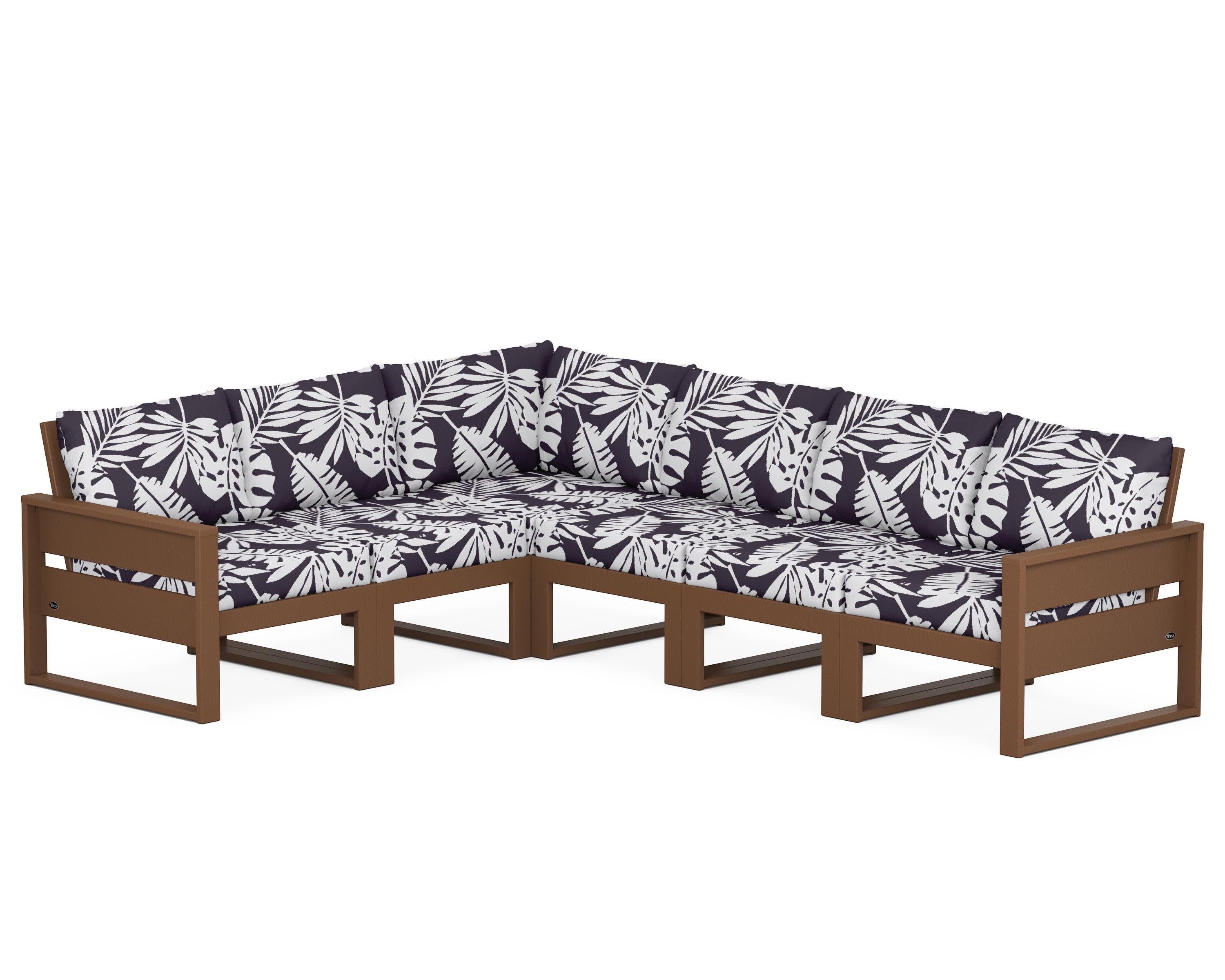 Eastport 6-Piece Sectional in Tree House / Leaf Navy