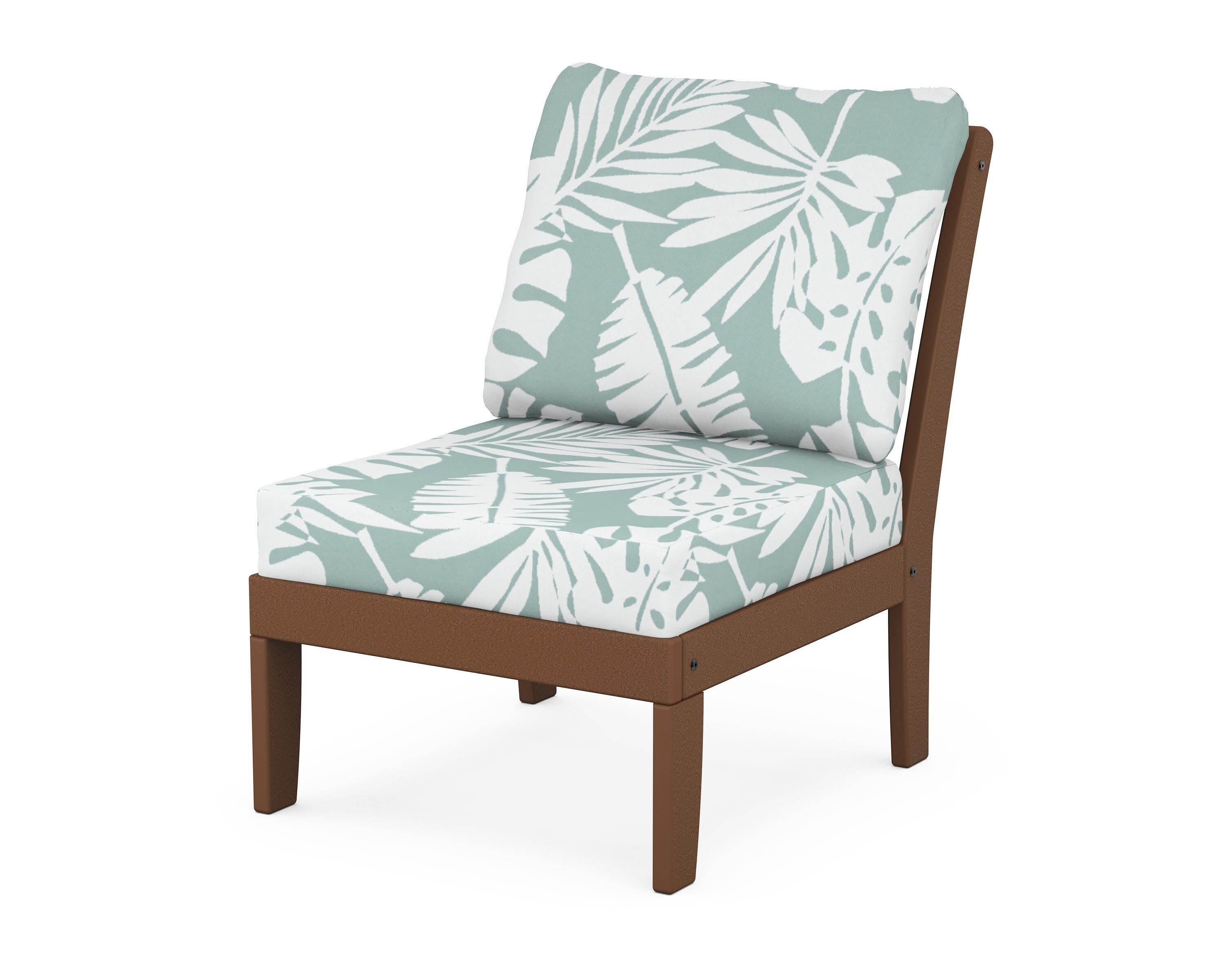 Yacht Club Modular Armless Chair in Tree House / Leaf Glacier Spa