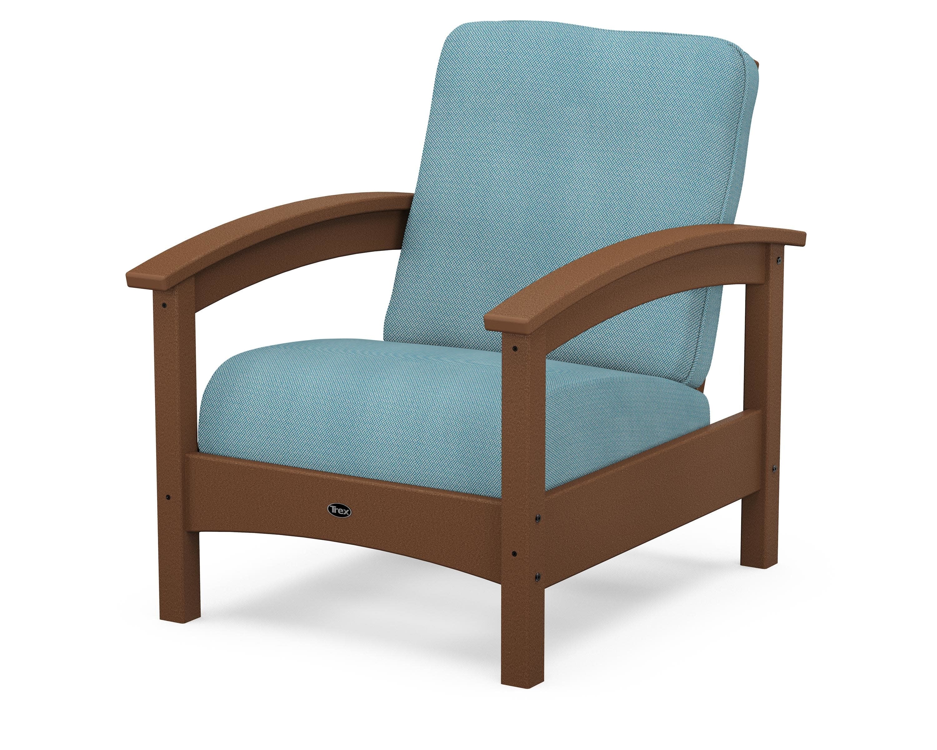 Rockport Club Chair in Tree House / Lattice Sky Blue