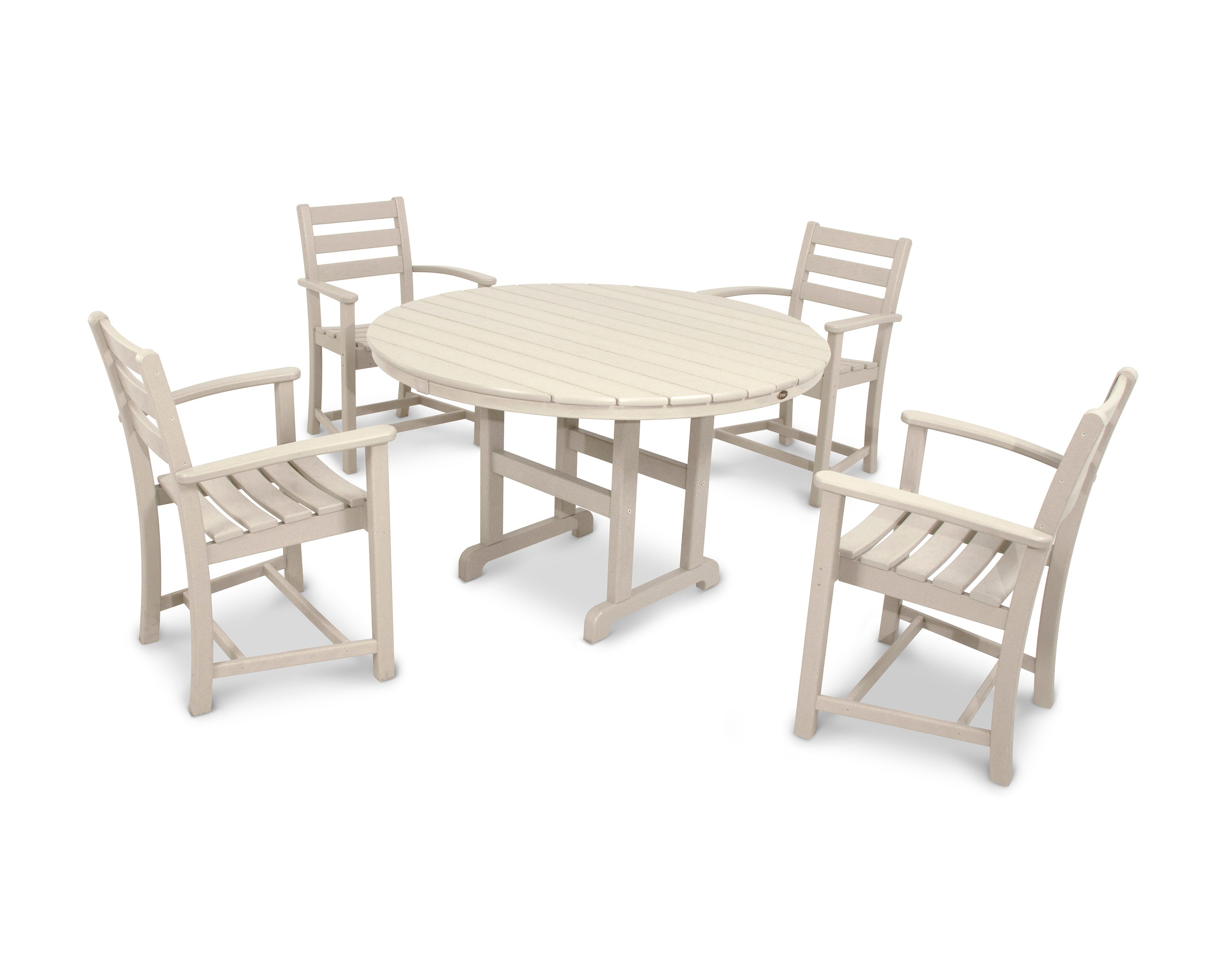 Monterey Bay 5-Piece Round Dining Set in Sand Castle