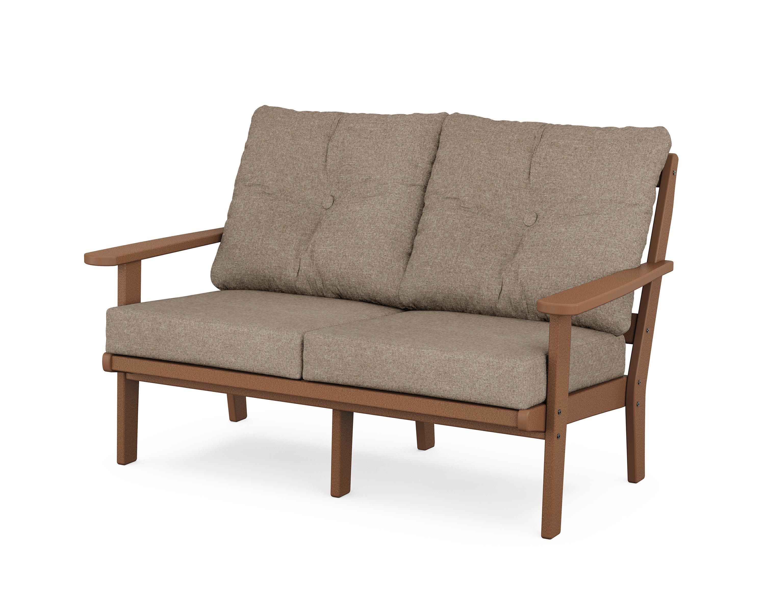 Cape Cod Deep Seating Loveseat in Tree House / Spiced Burlap