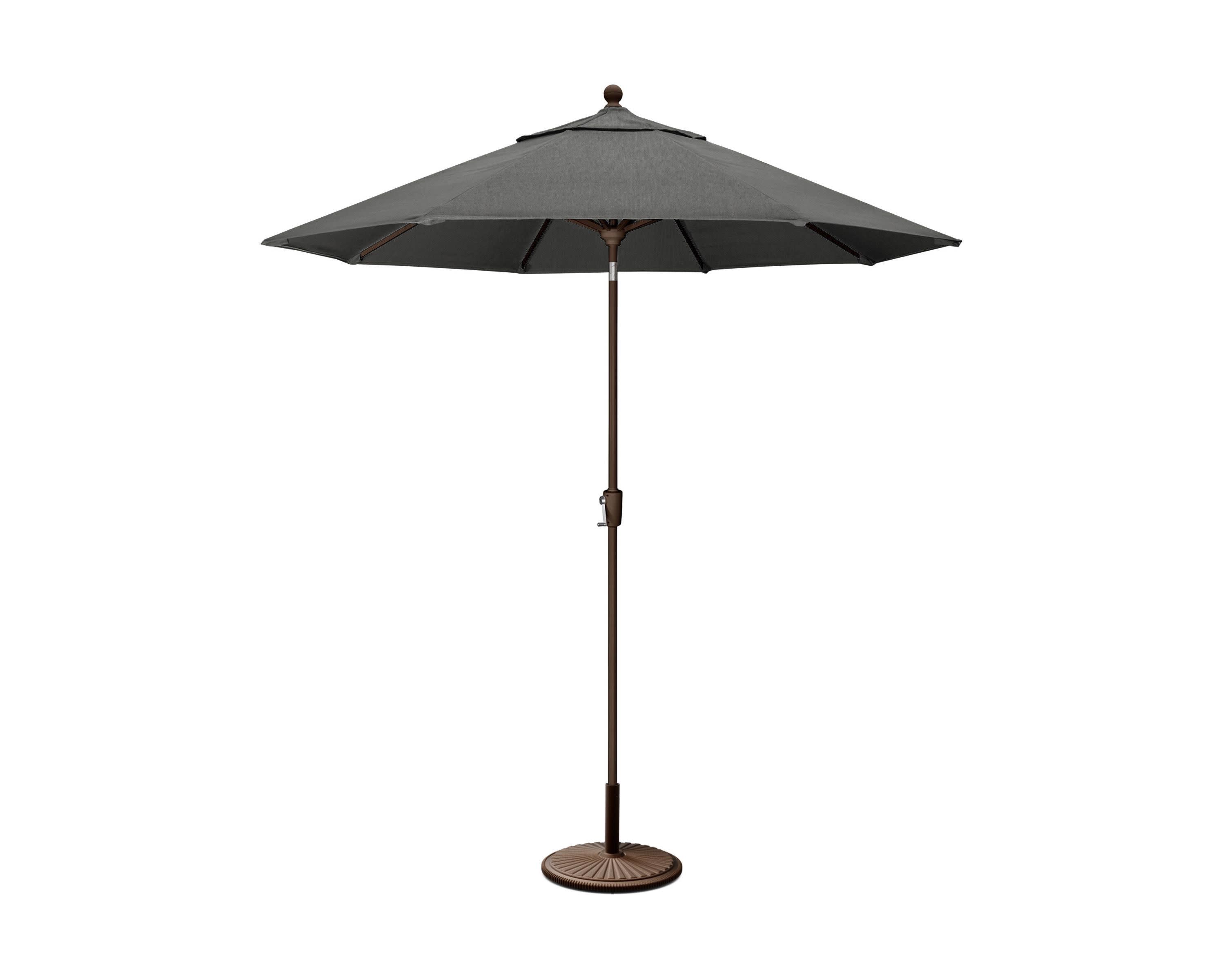 9' Tilt Market Umbrella & Base - Bar Height in Bronze / Spectrum Carbon