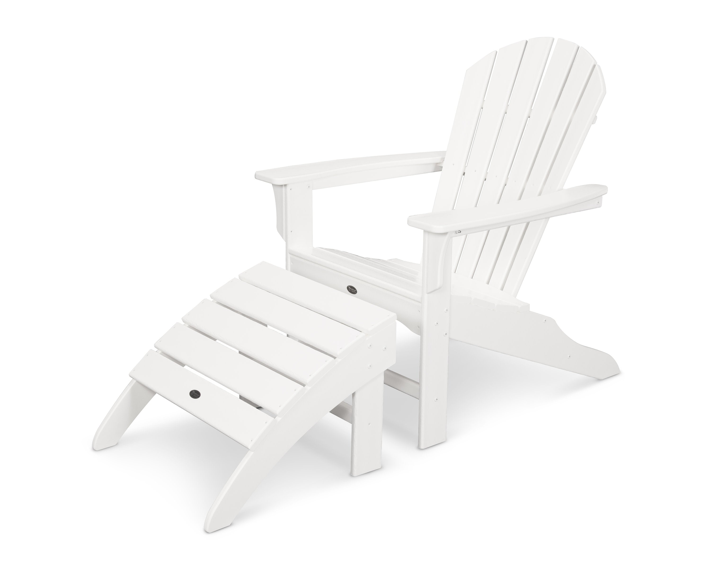 Yacht Club Shellback 2-Piece Adirondack Seating Set in Classic White