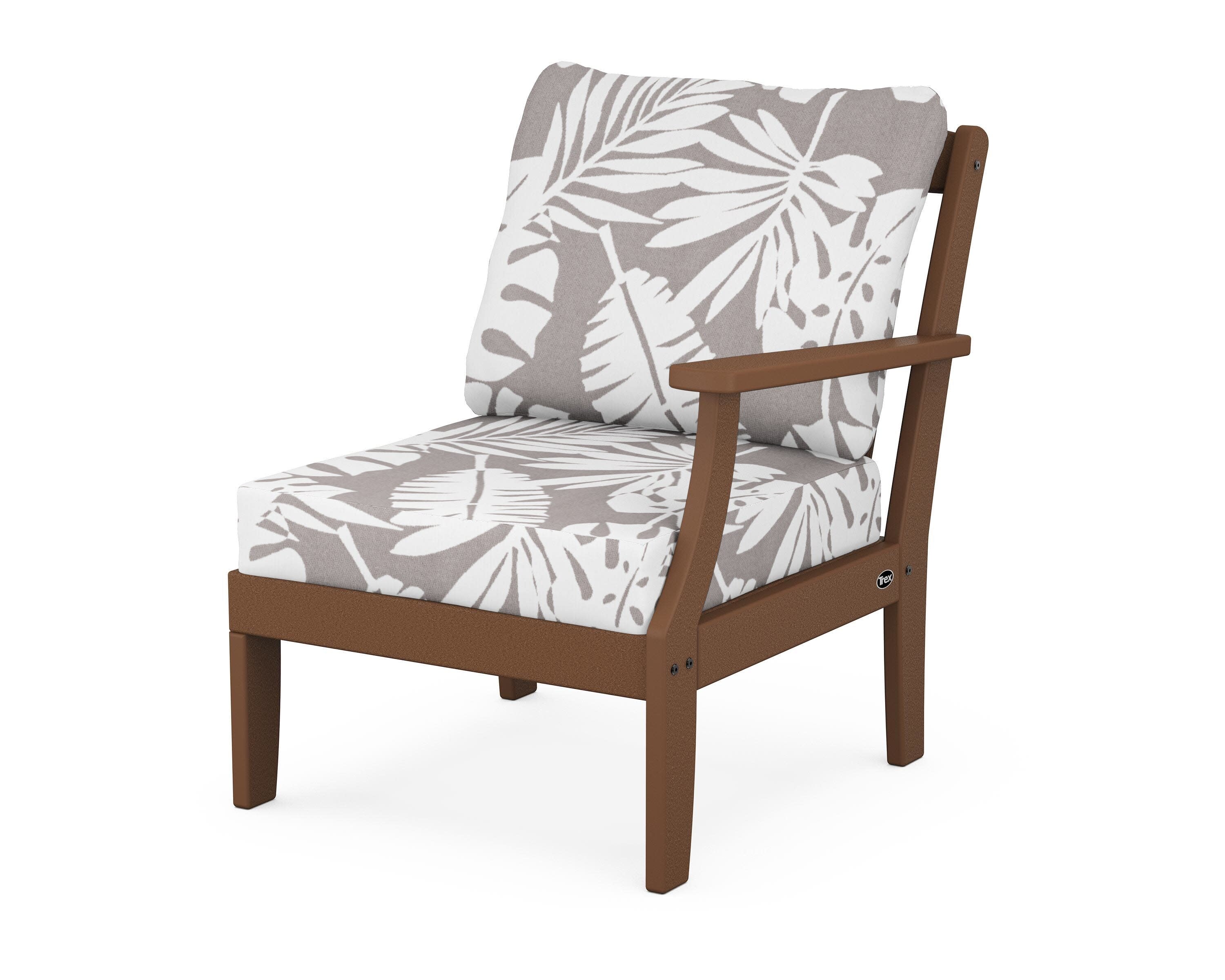 Yacht Club Modular Right Arm Chair in Tree House / Leaf Grey Mist