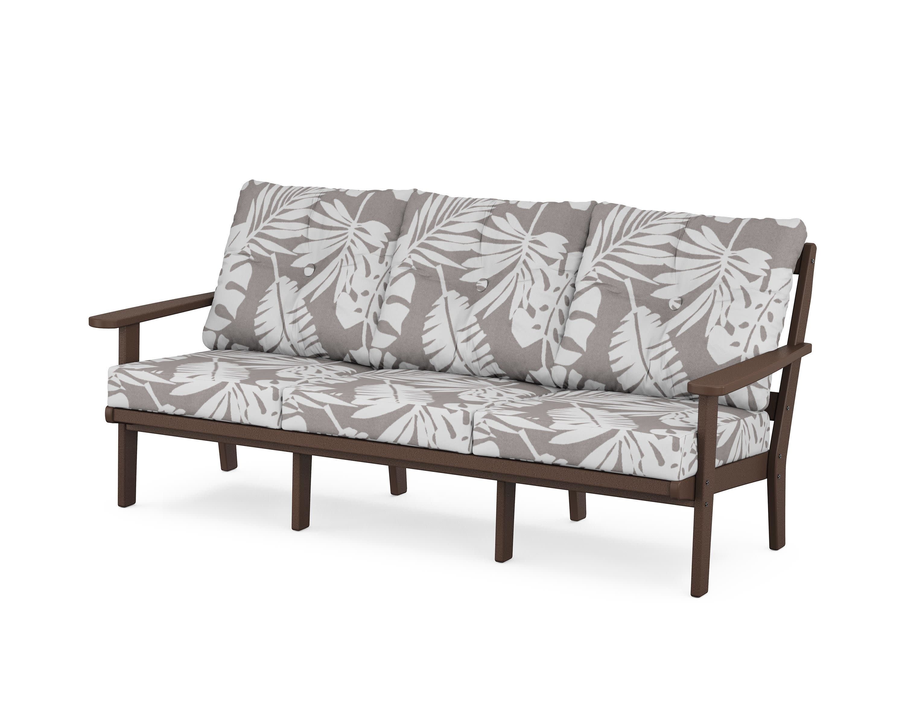 Cape Cod Deep Seating Sofa in Vintage Lantern / Leaf Grey Mist