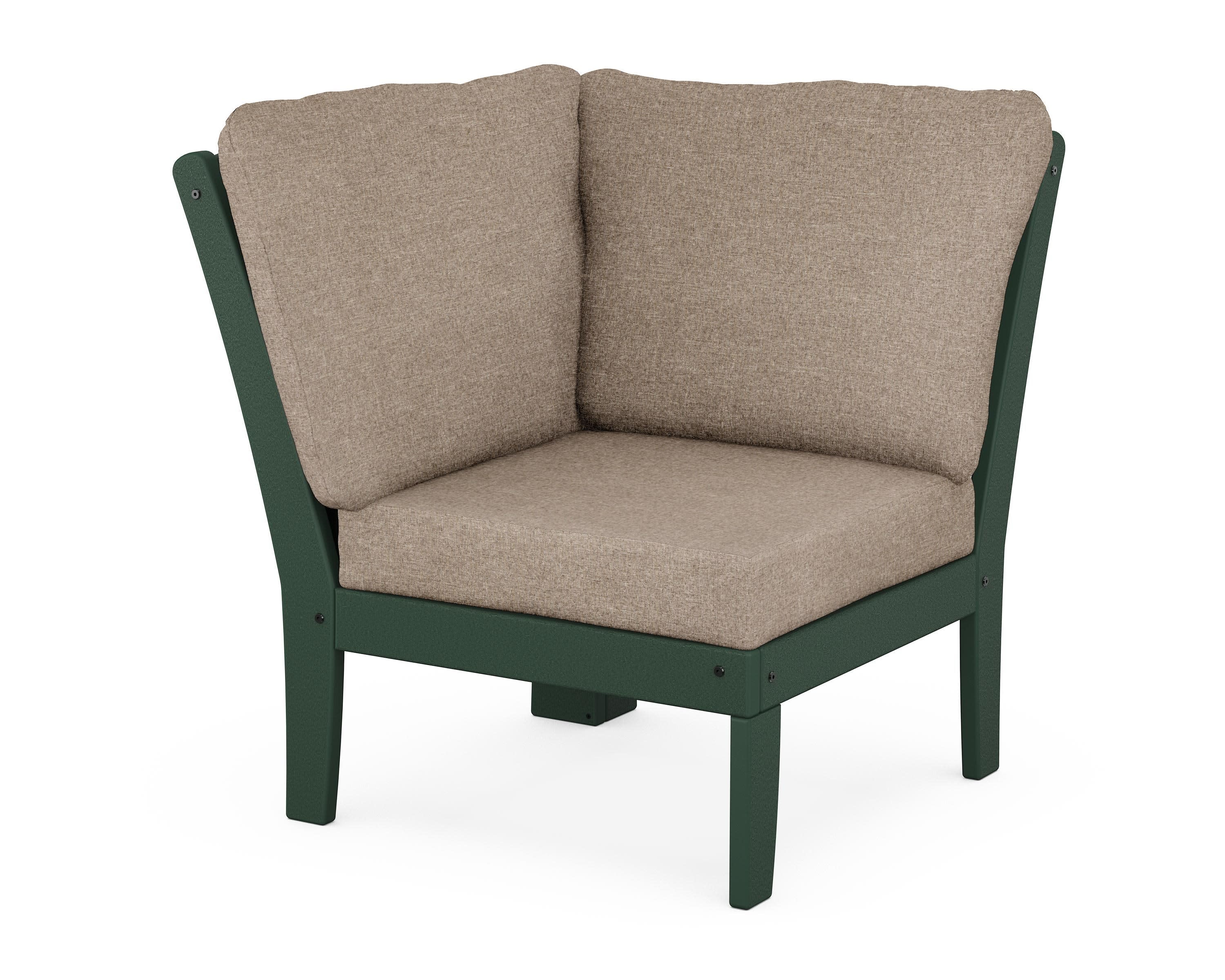 Yacht Club Modular Corner Chair in Rainforest Canopy / Spiced Burlap