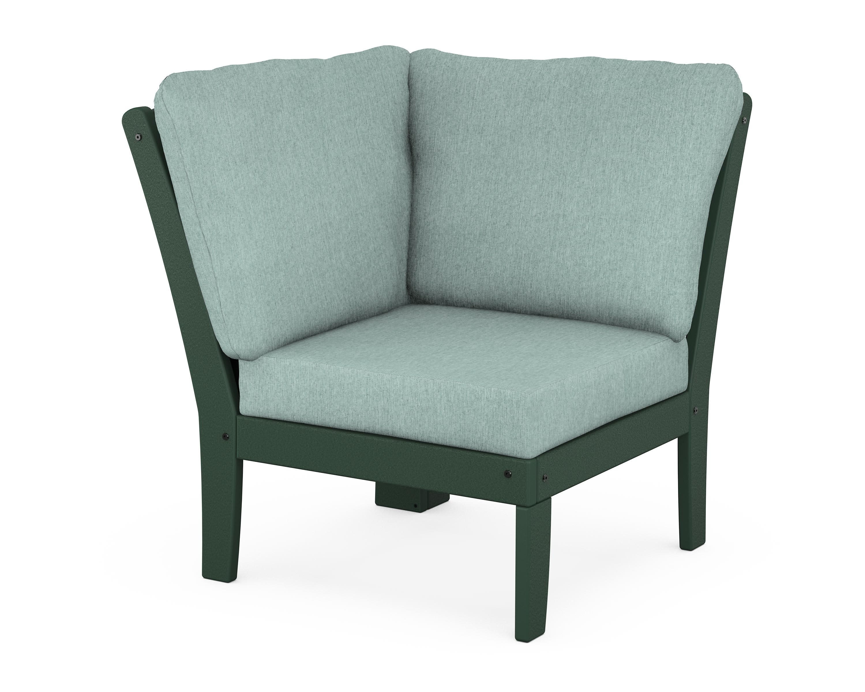 Yacht Club Modular Corner Chair in Rainforest Canopy / Glacier Spa