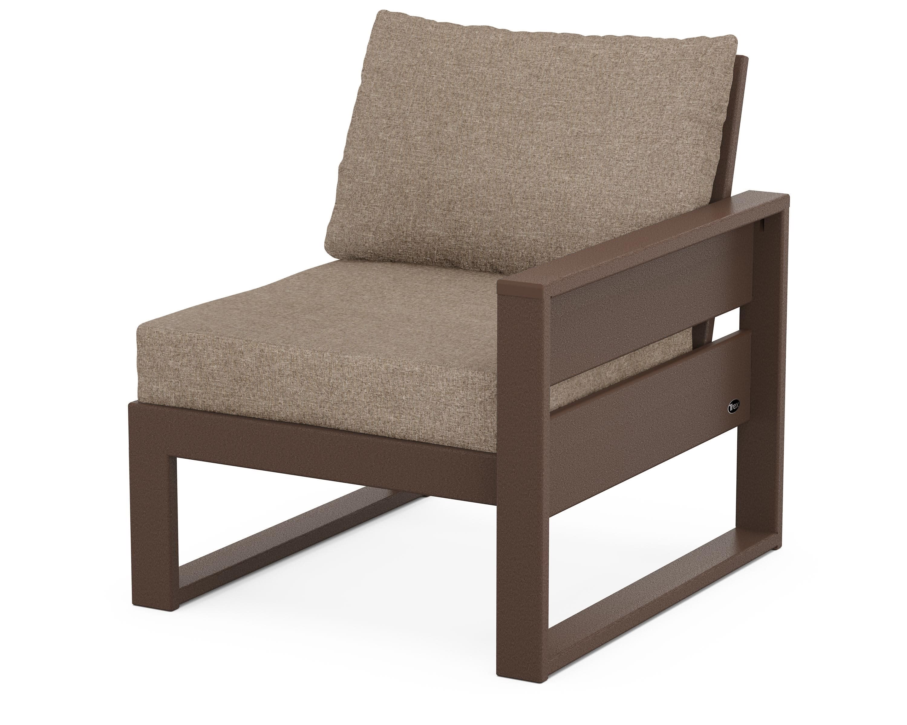 Eastport Modular Right Arm Chair in Vintage Lantern / Spiced Burlap