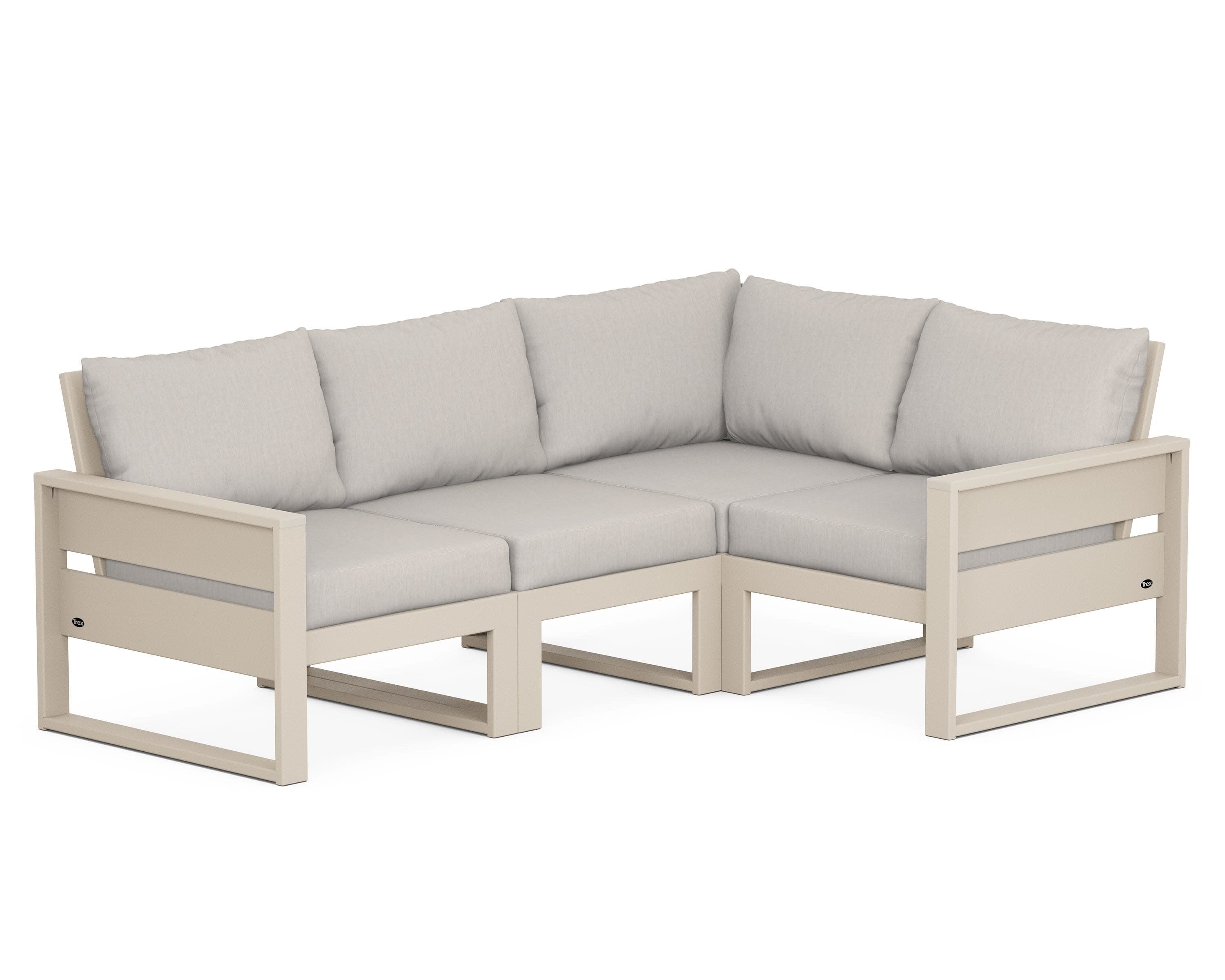 Eastport 4- Piece Sectional in Sand Castle / Cast Ash