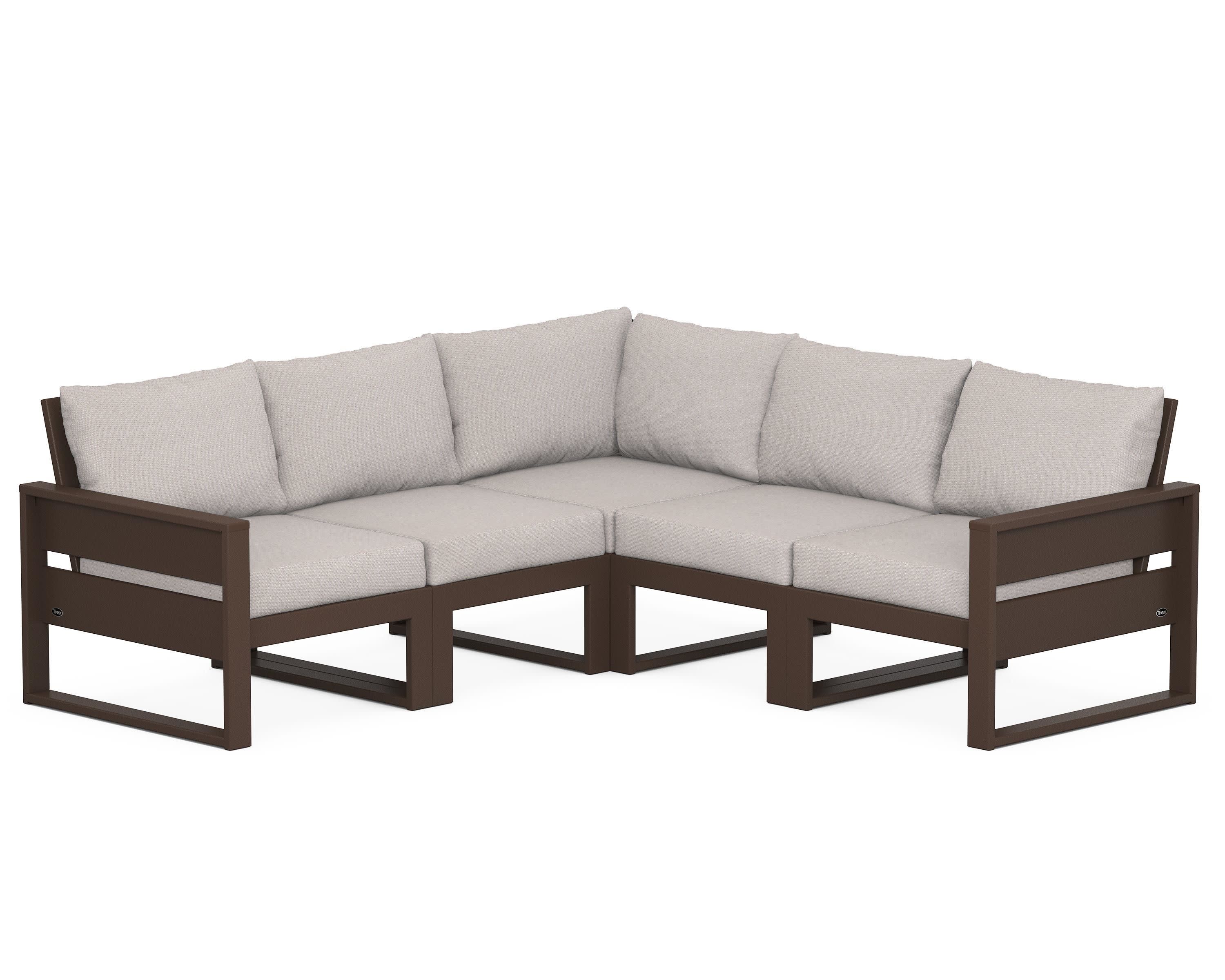 Eastport 5-Piece Sectional in Vintage Lantern / Dune Burlap