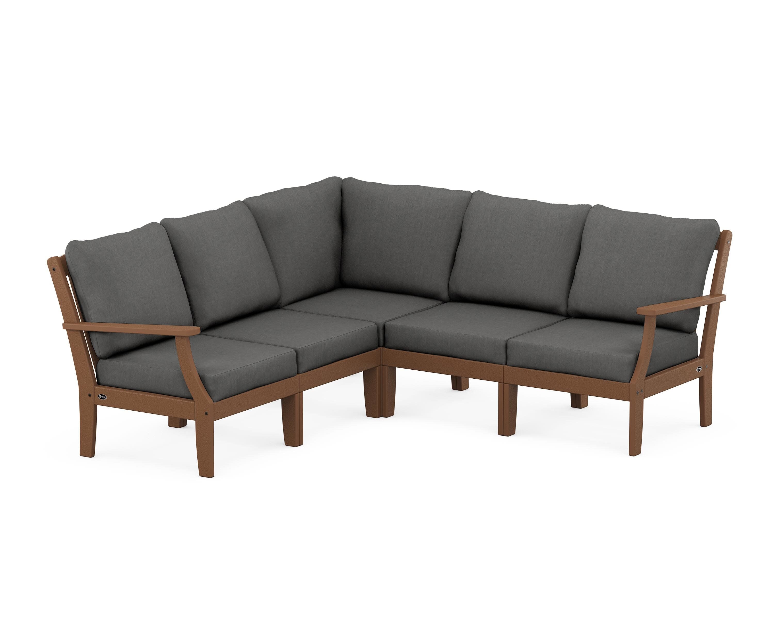 Yacht Club Modular 5-Piece Deep Seating Set in Tree House / Spectrum Carbon