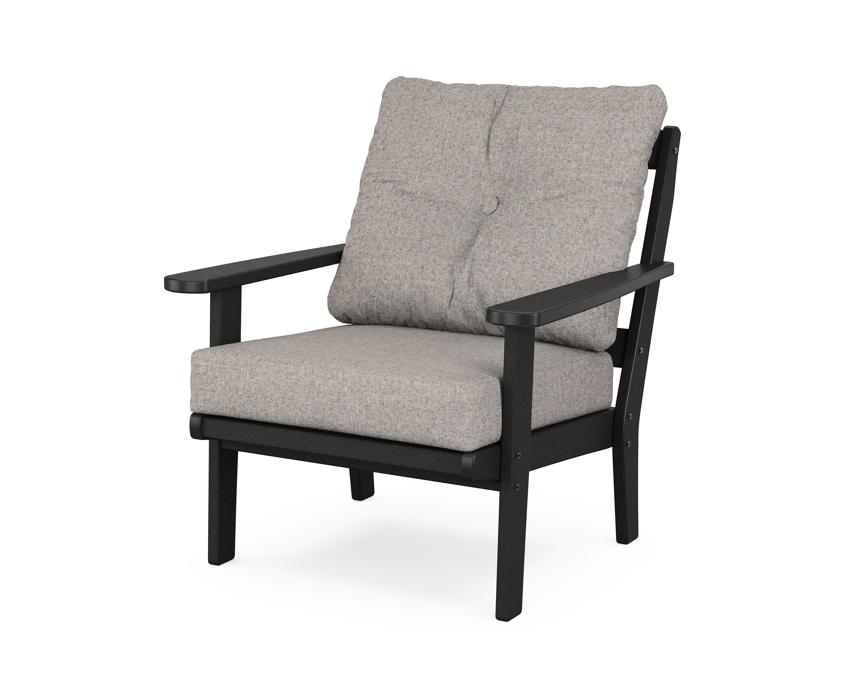 Cape Cod Deep Seating Chair in Charcoal Black / Weathered Tweed