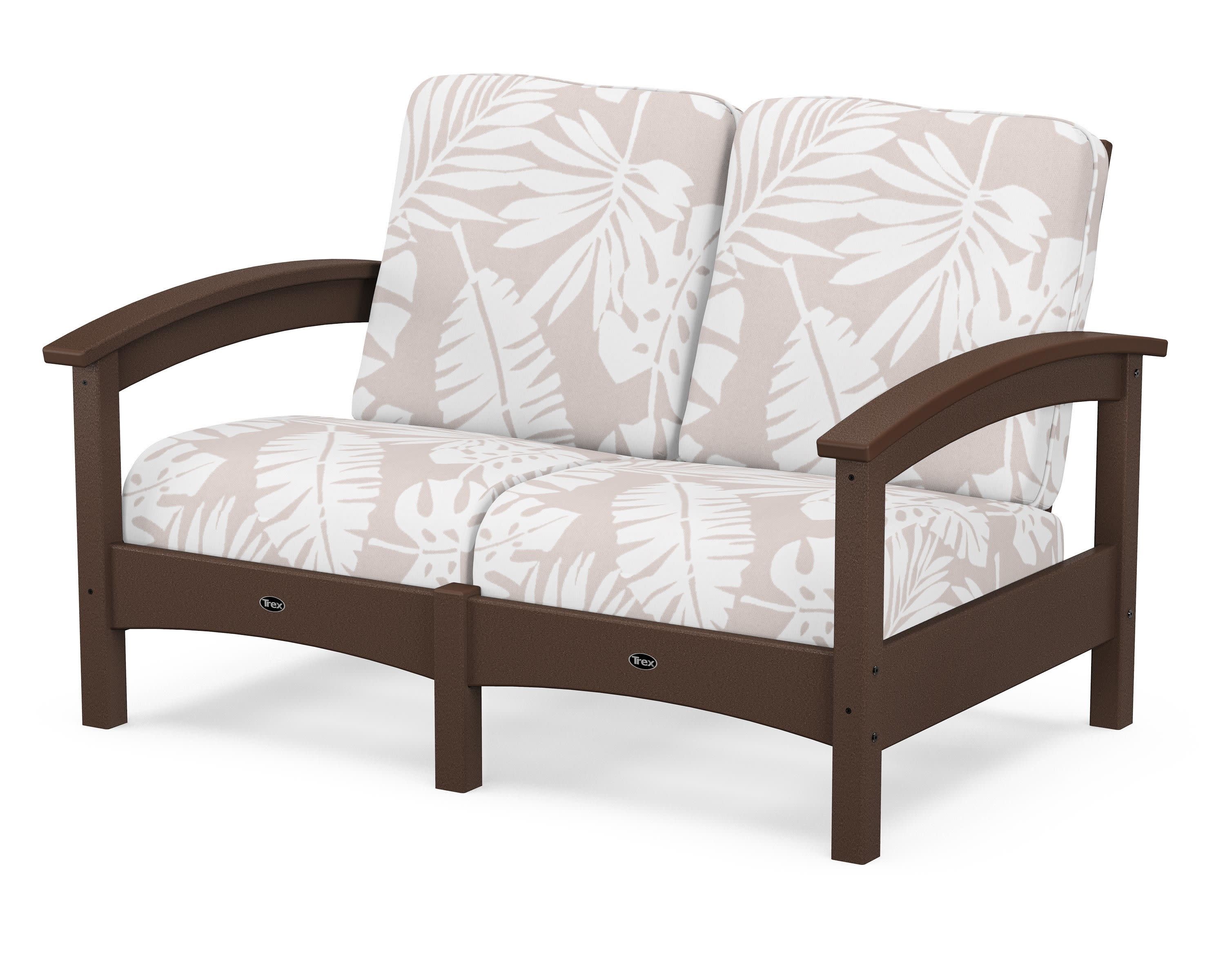 Rockport Club Loveseat in Vintage Lantern / Leaf Dune Burlap