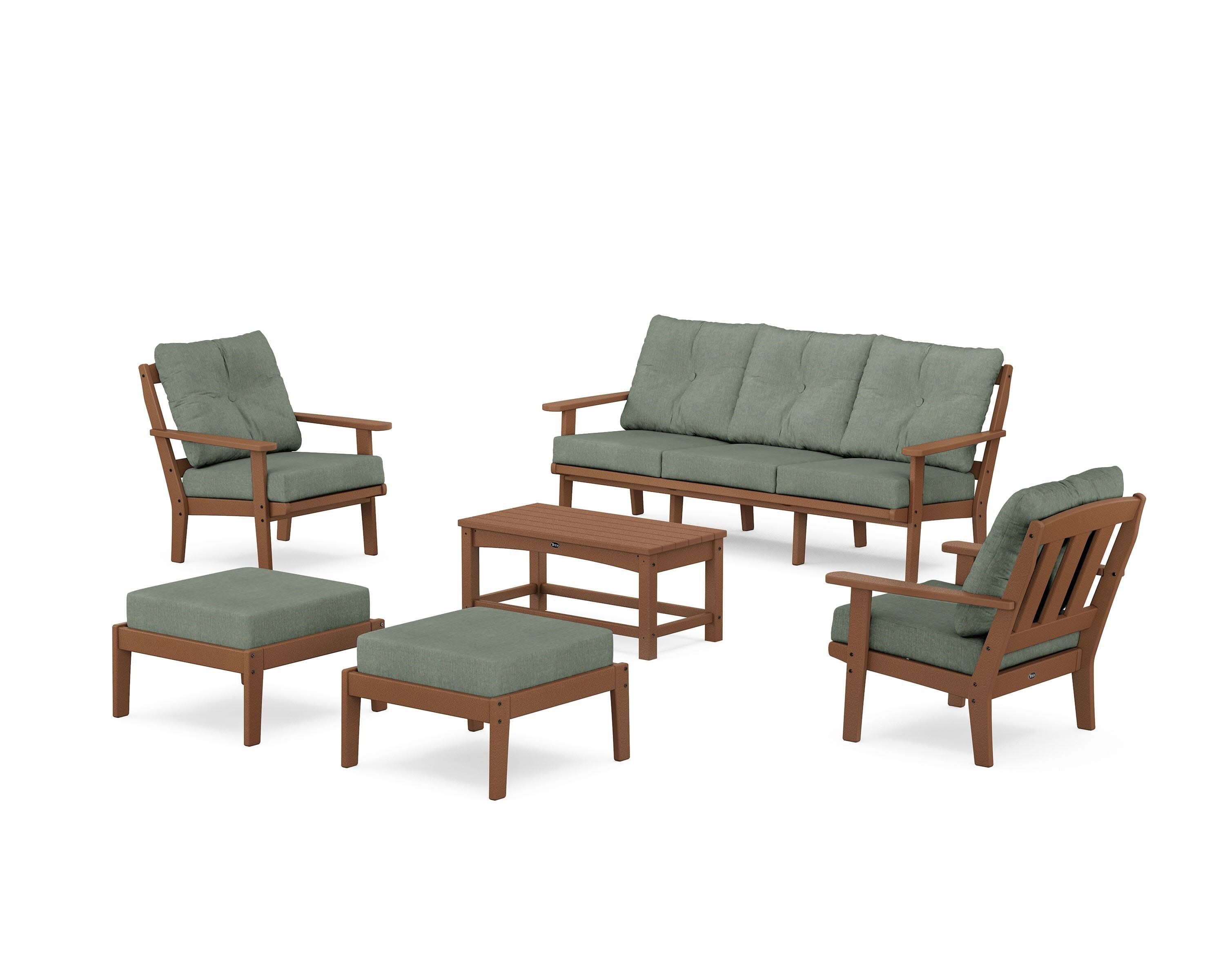 Cape Cod 6-Piece Lounge Sofa Set in Tree House / Cast Sage