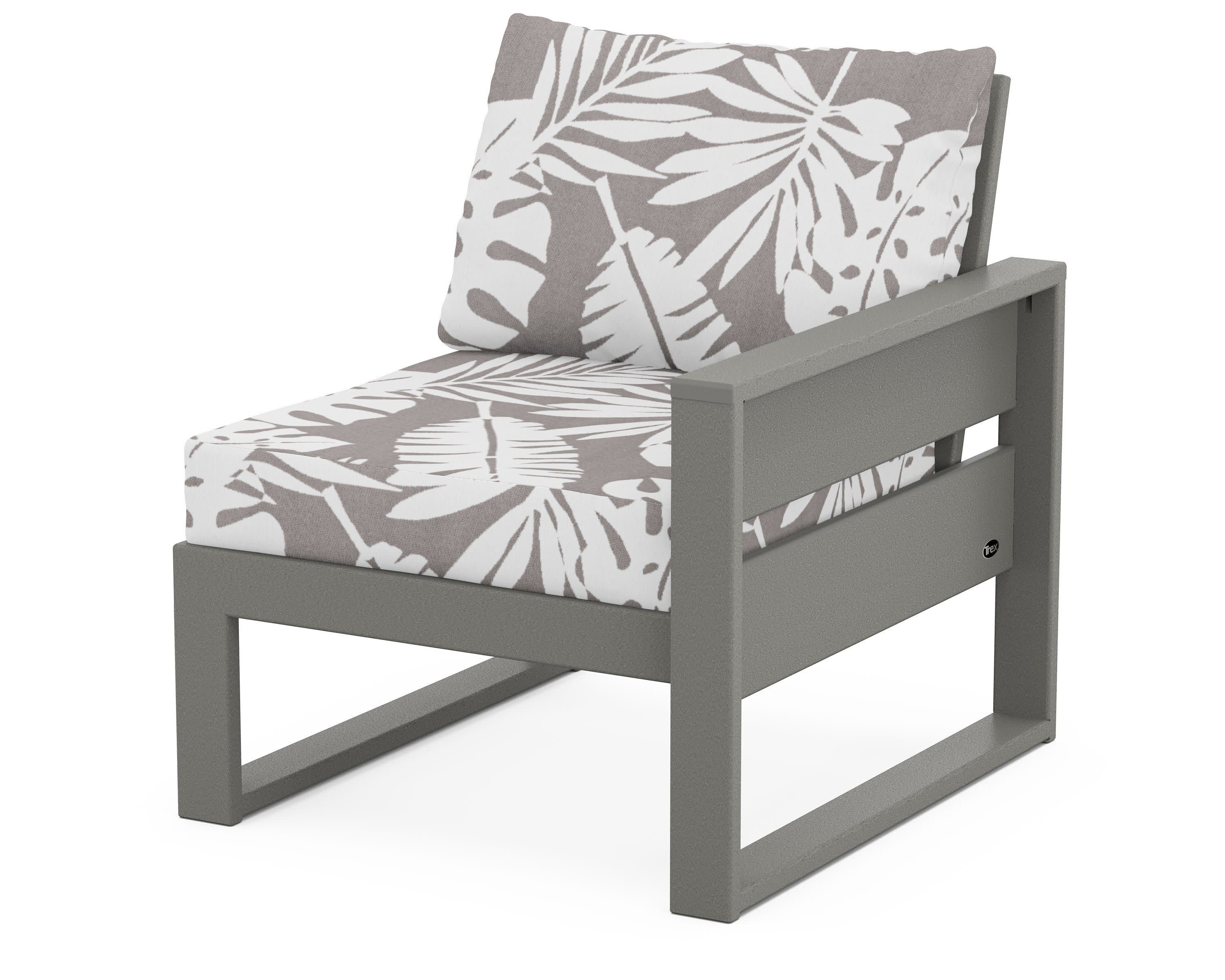 Eastport Modular Right Arm Chair in Stepping Stone / Leaf Grey Mist
