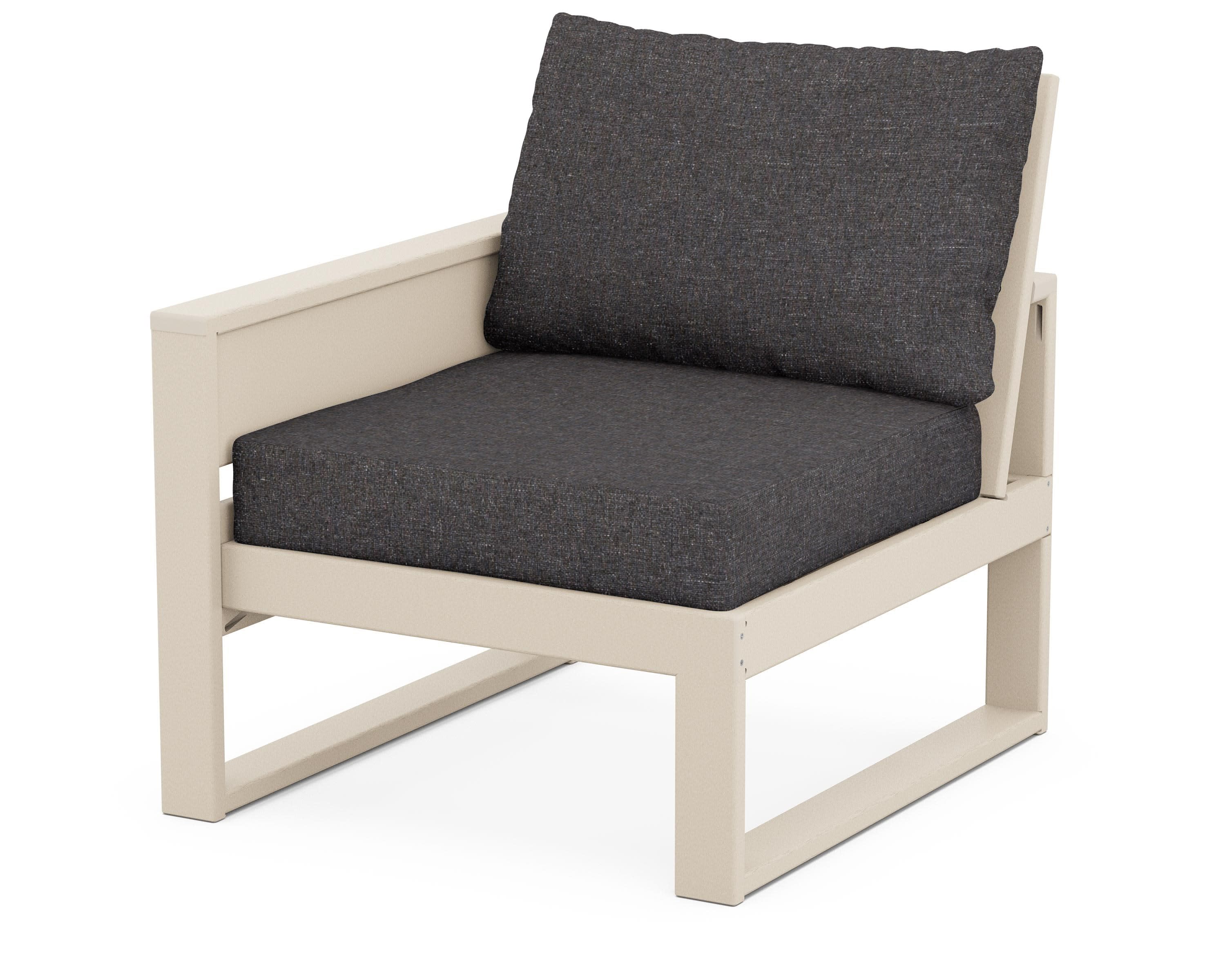 Eastport Modular Left Arm Chair in Sand Castle / Ash Charcoal