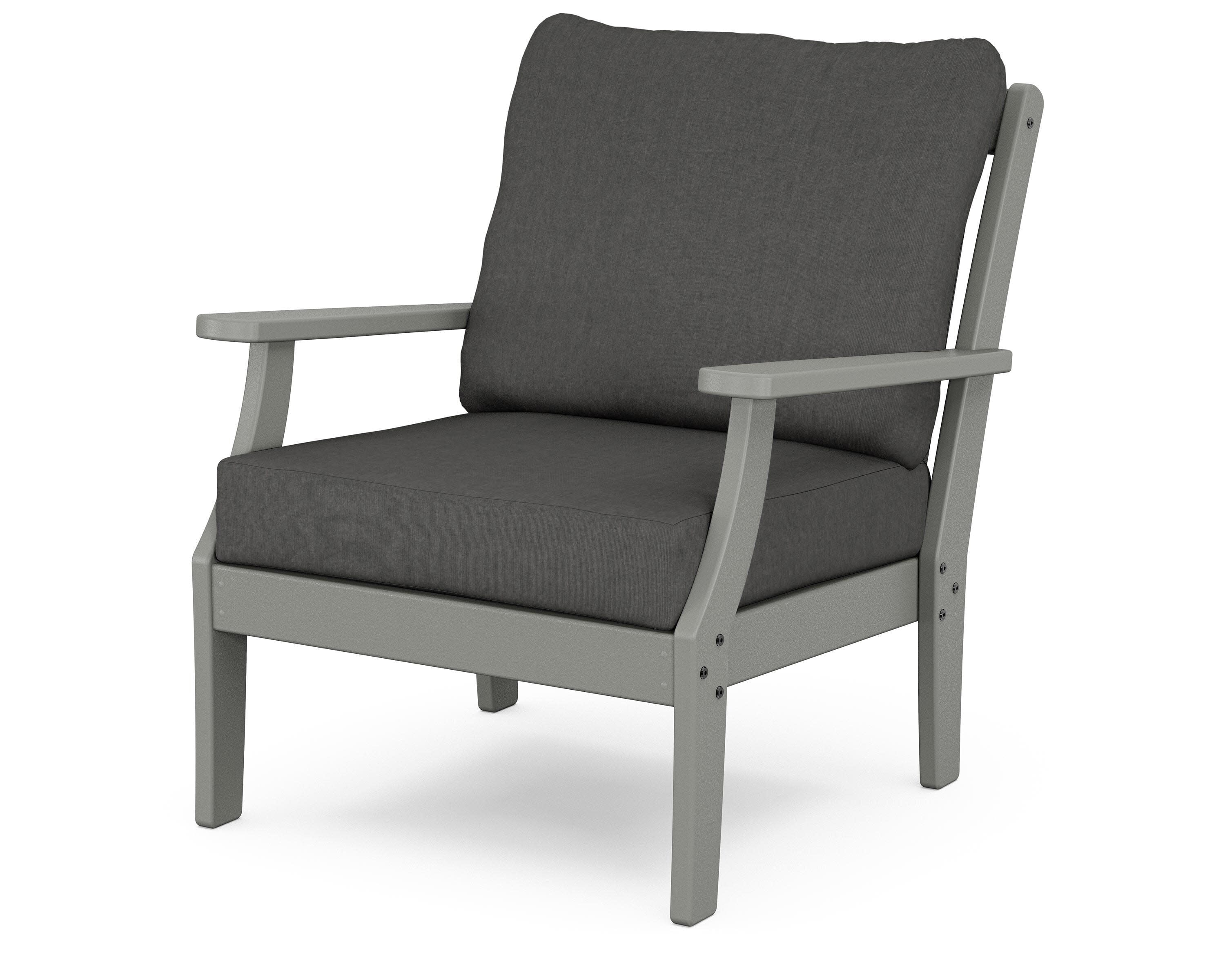 Yacht Club Deep Seating Chair in Stepping Stone / Spectrum Carbon