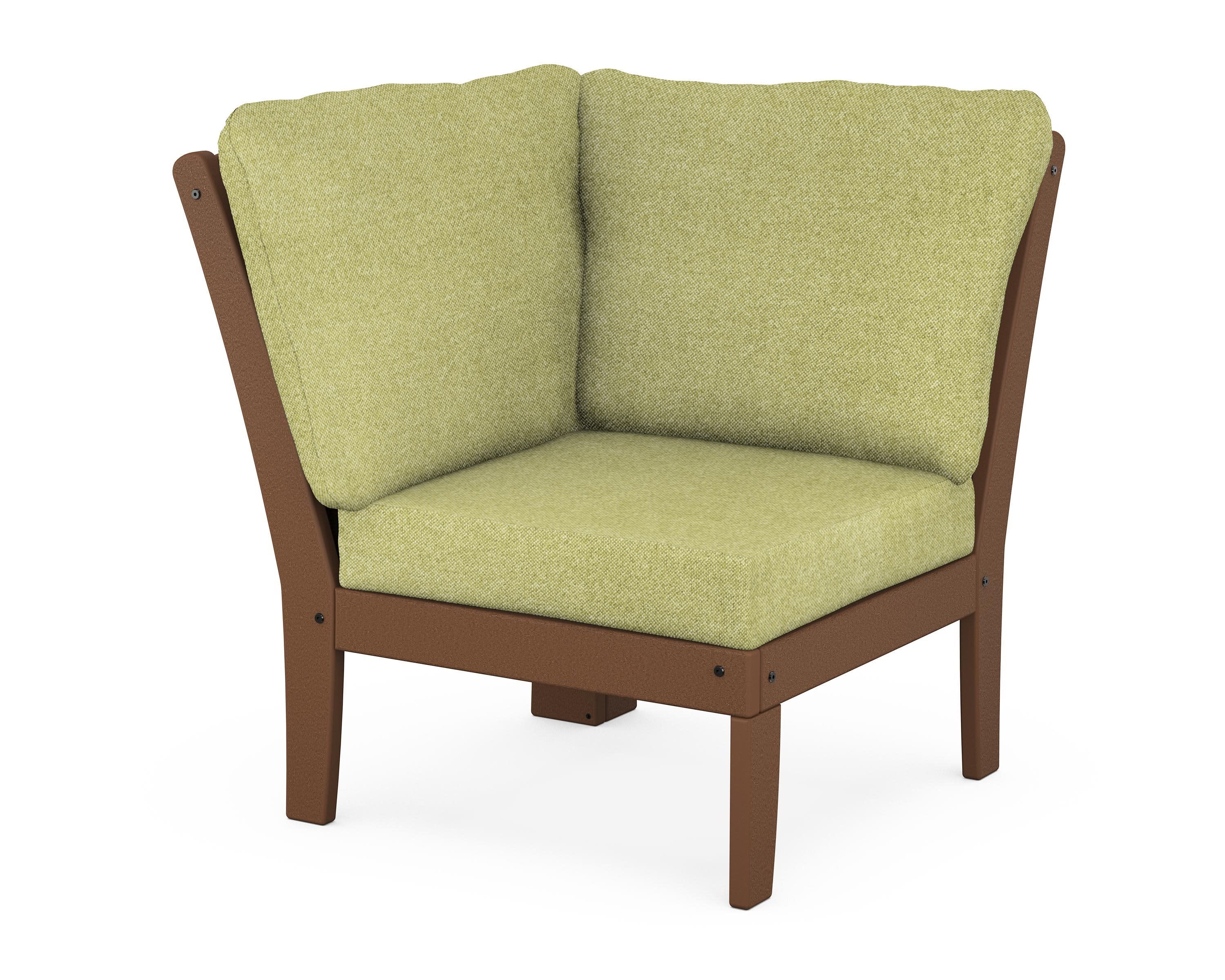 Yacht Club Modular Corner Chair in Tree House / Chartreuse Boucle