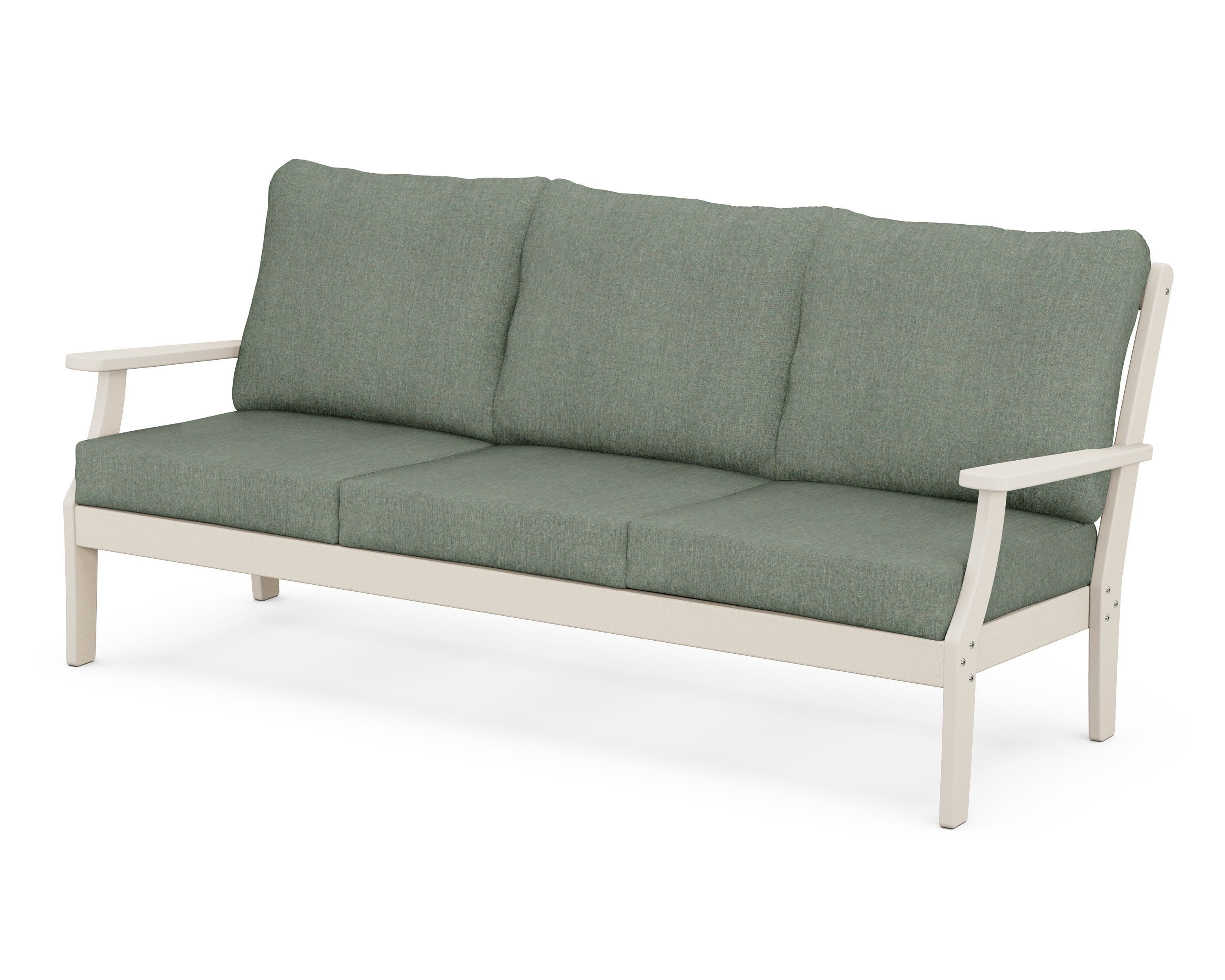 Yacht Club Deep Seating Sofa in Sand Castle / Cast Sage
