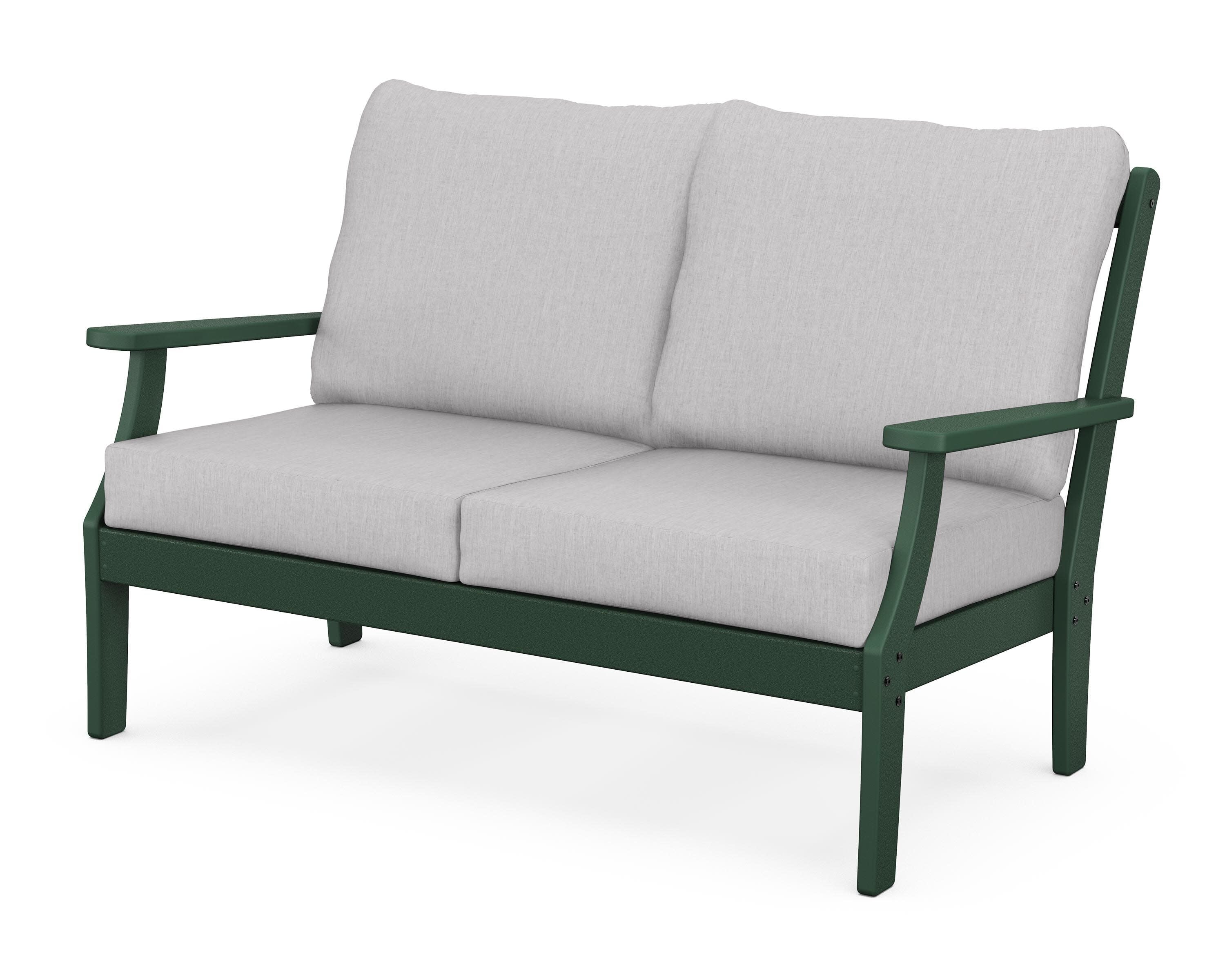 Yacht Club Deep Seating Loveseat in Rainforest Canopy / Granite