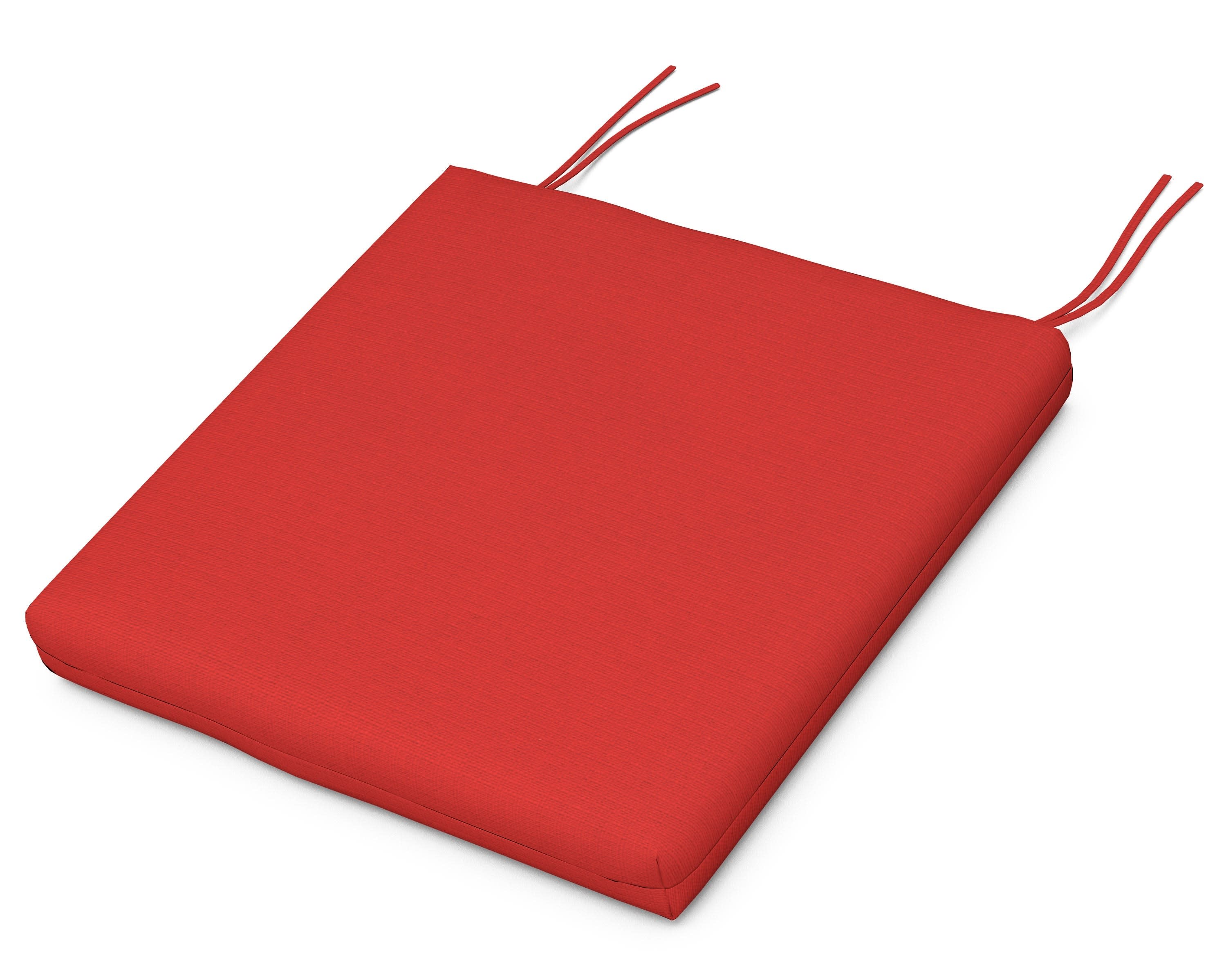 Seat Cushion - 17.25"D x 19.25"W x 2.5"H in Crimson Linen