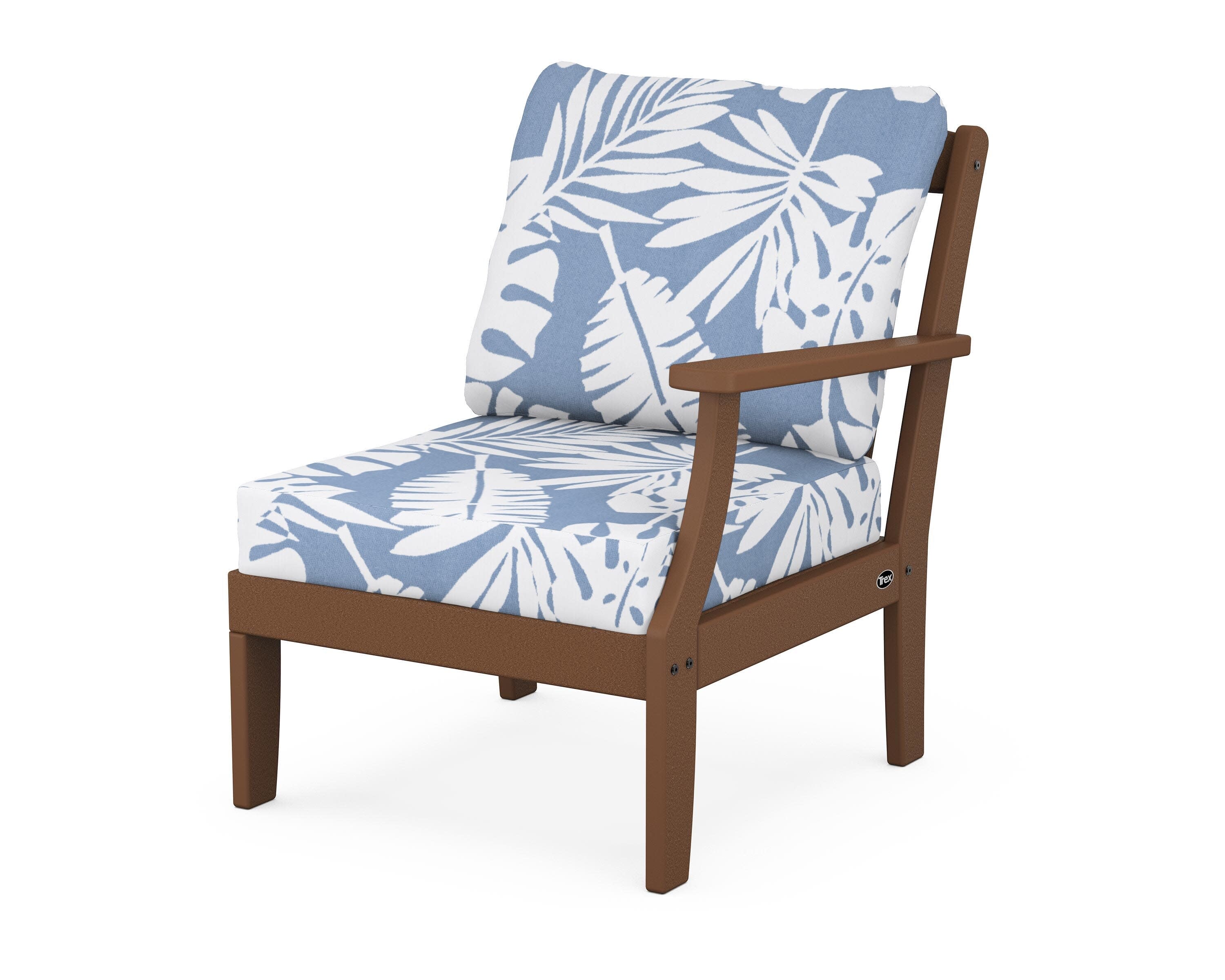 Yacht Club Modular Right Arm Chair in Tree House / Leaf Sky Blue