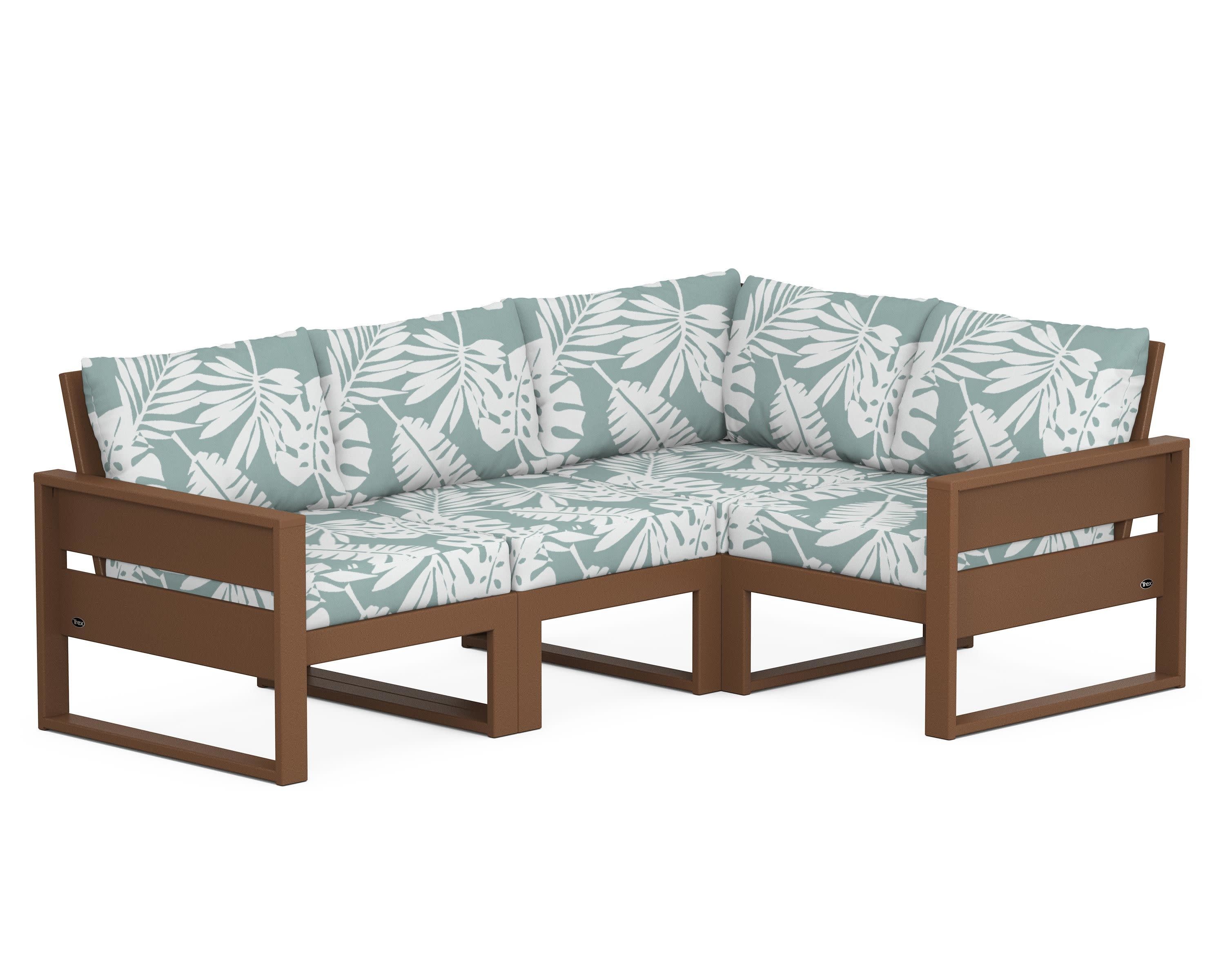 Eastport 4- Piece Sectional in Tree House / Leaf Glacier Spa