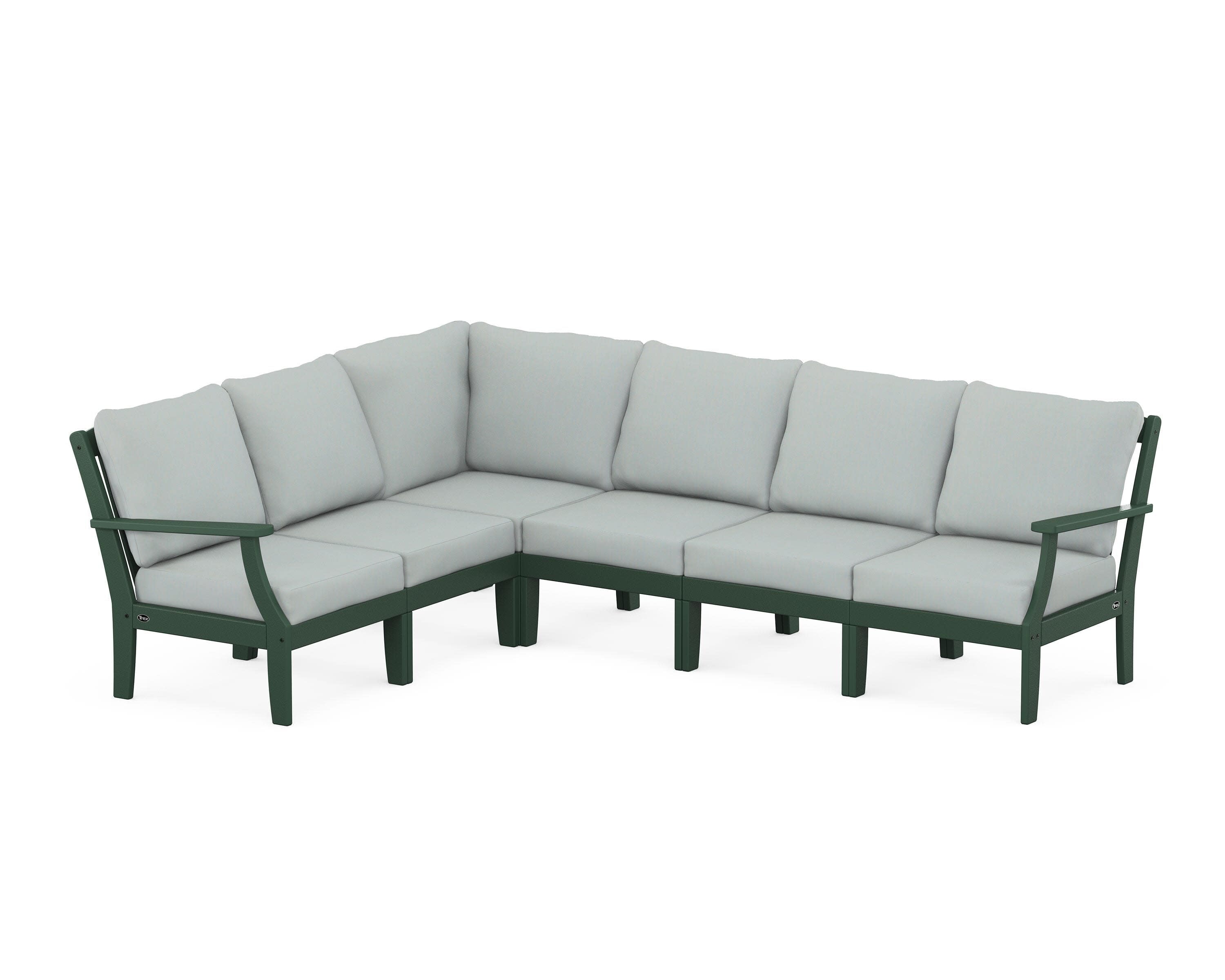 Yacht Club Modular 6-Piece Deep Seating Set in Rainforest Canopy / Spa