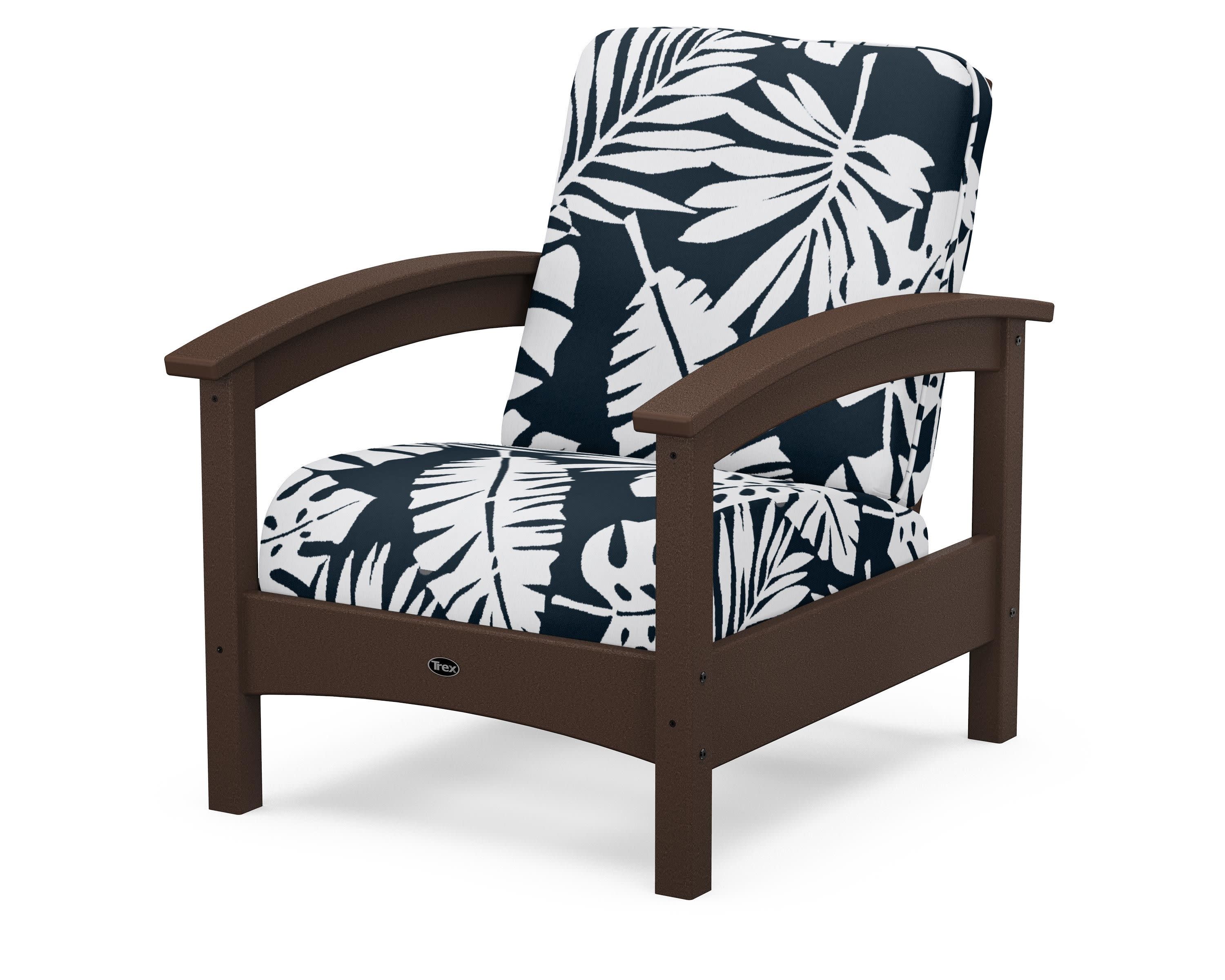 Rockport Club Chair in Vintage Lantern / Leaf Marine Indigo