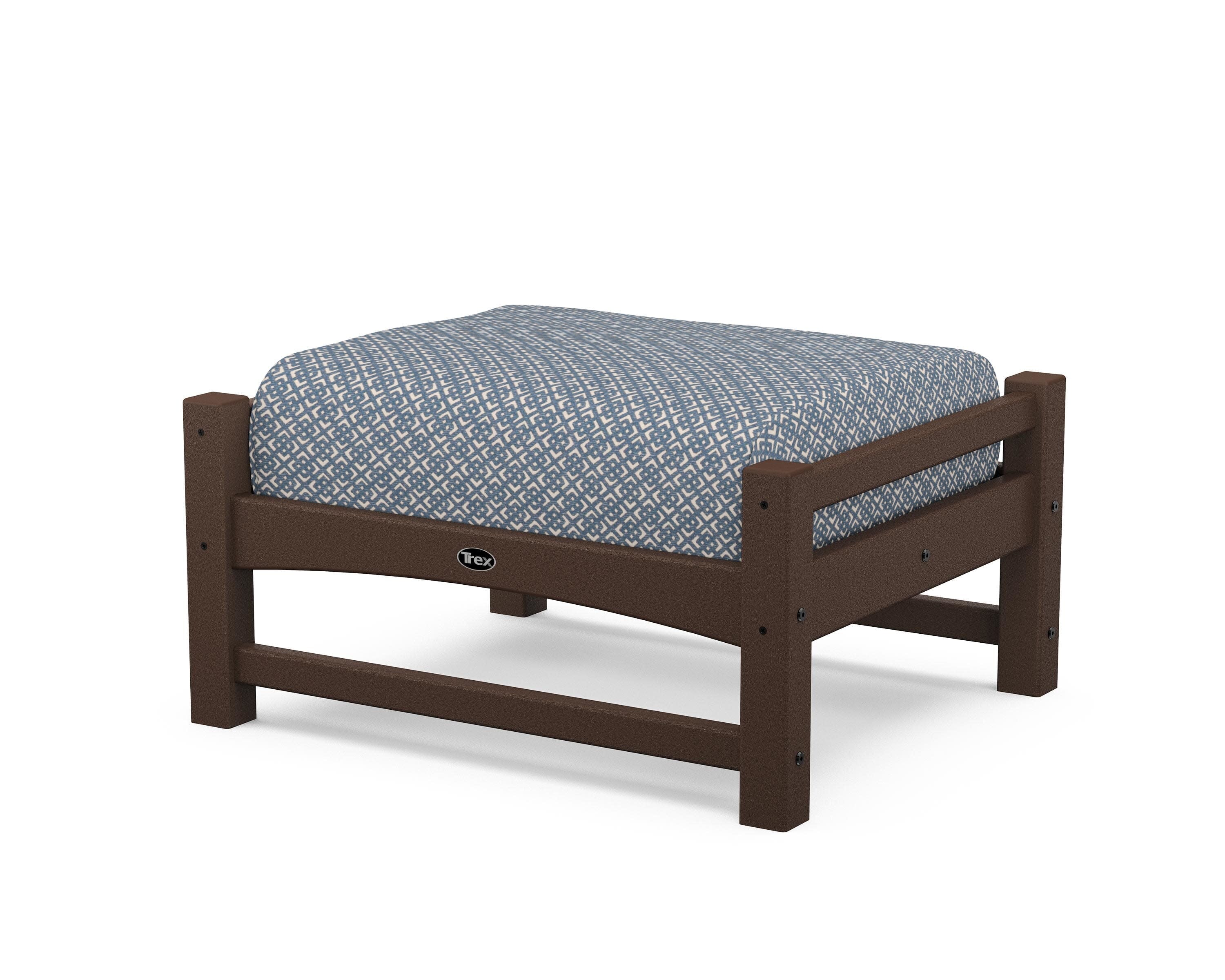 Rockport Club Ottoman in Vintage Lantern / Hopscotch
