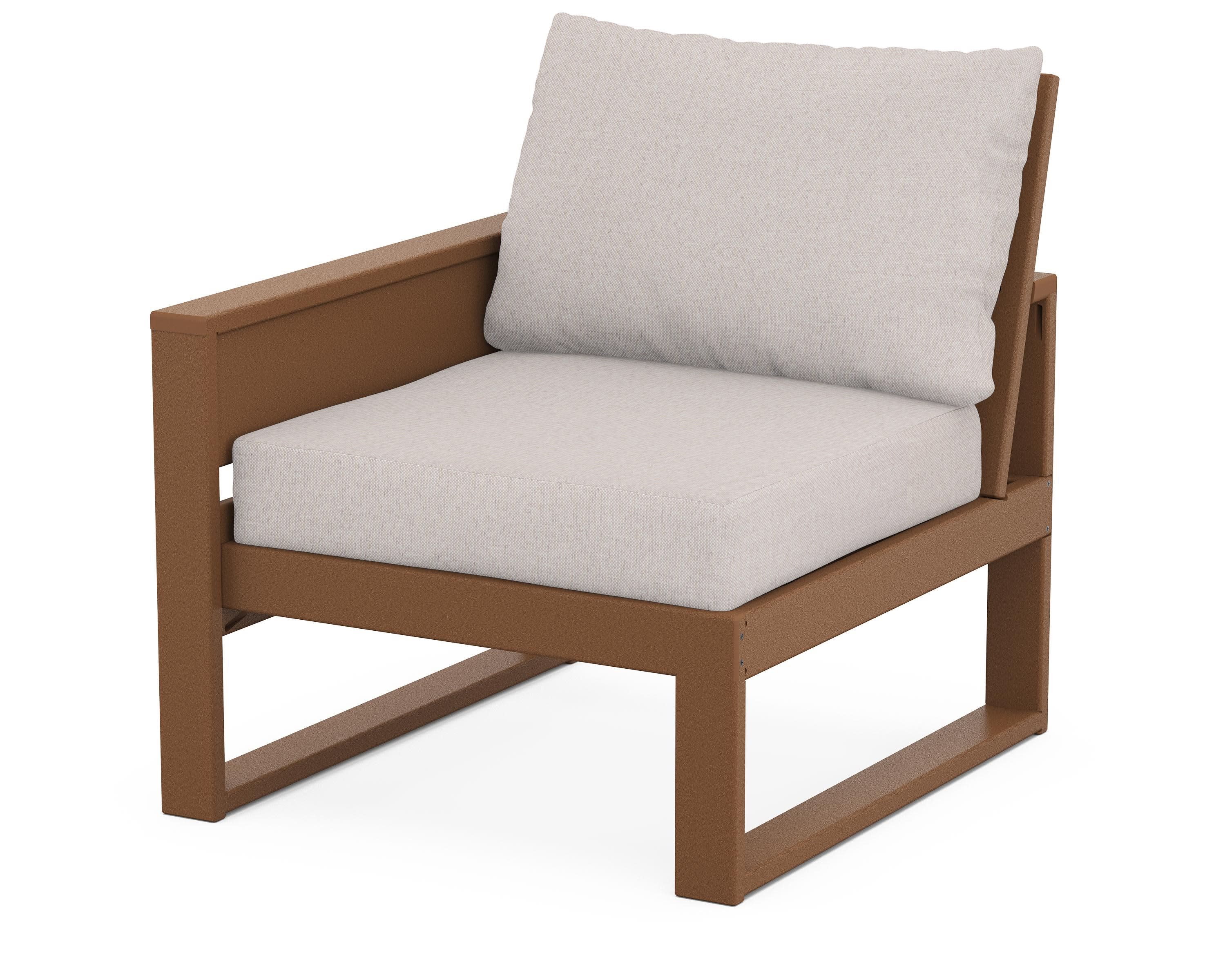 Eastport Modular Left Arm Chair in Tree House / Dune Burlap