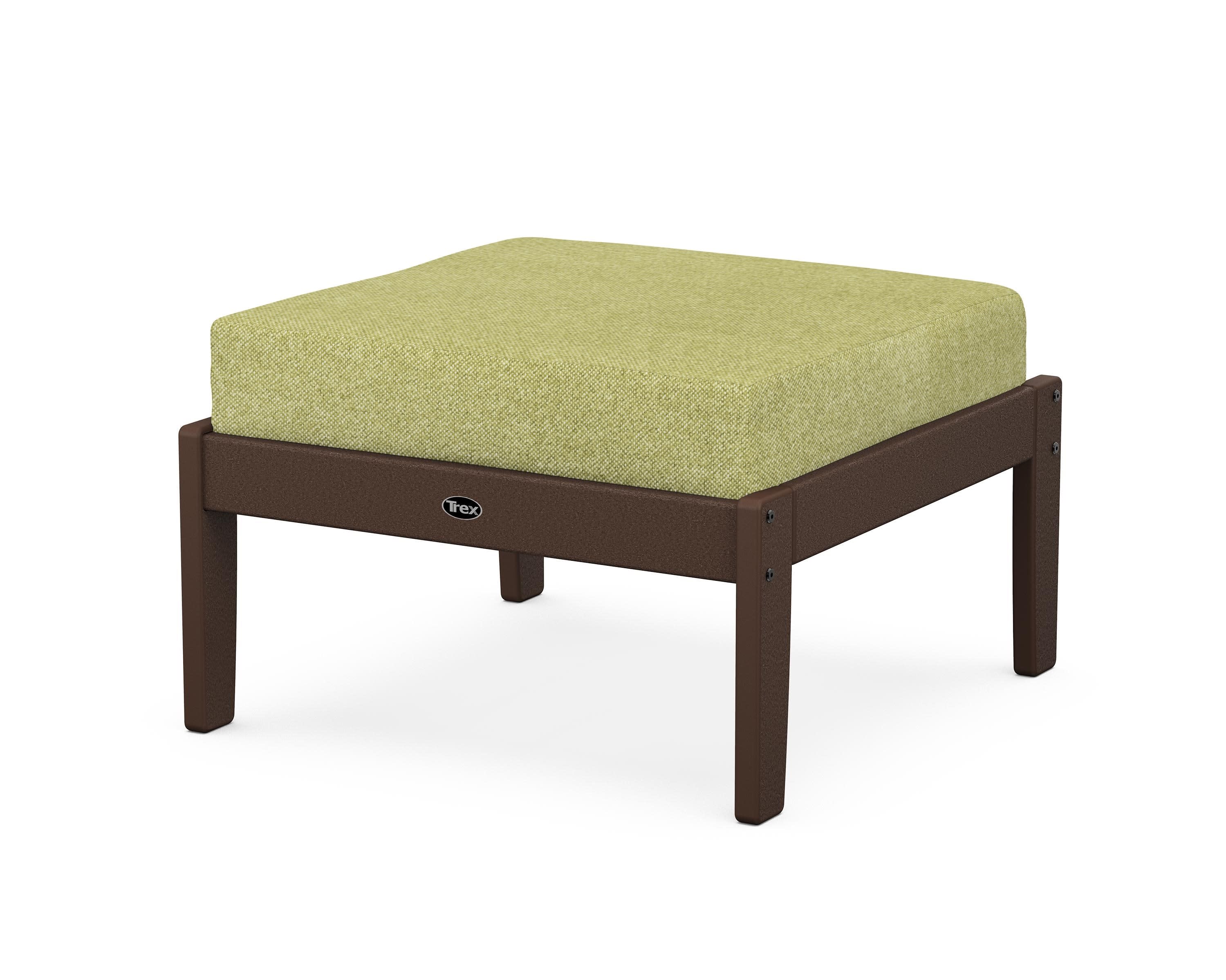 Yacht Club Deep Seating Ottoman in Vintage Lantern / Chartreuse Boucle